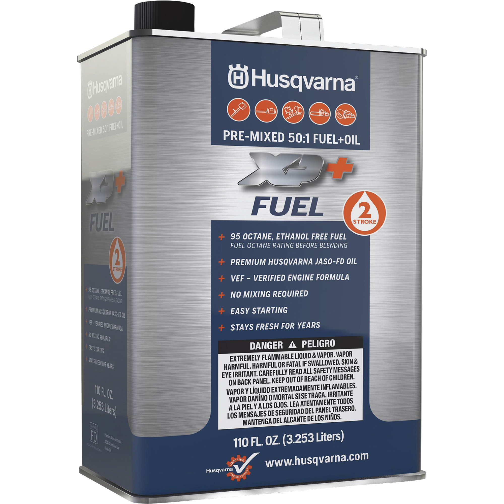 Husqvarna XP Pre-Mixed Fuel and Oil â 50:1 Ratio, 1-Gallon. Can