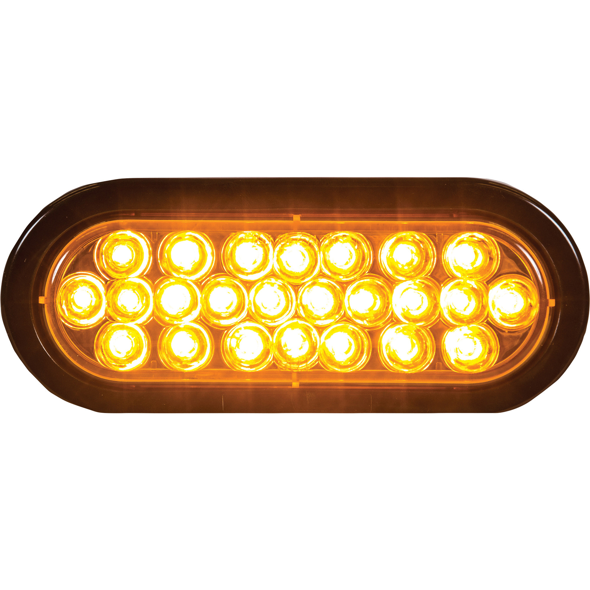 Buyers Products 24-LED Oval Recessed Strobe Light, Amber, 6.5Inch L x 1.75Inch W x 2.25Inch H, Model SL65AO