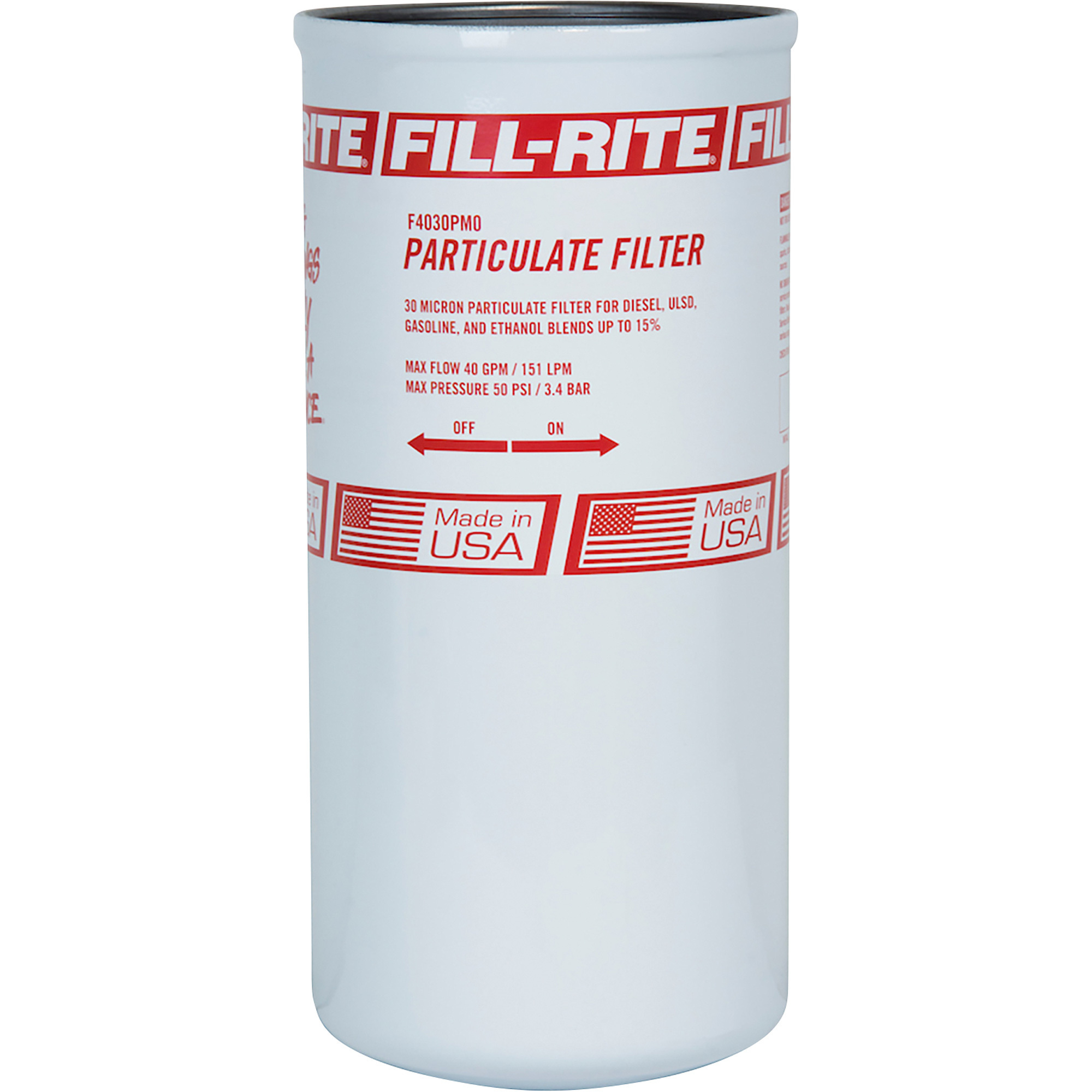 Fill-Rite 30 Micron Spin-On Particulate Fuel Filter â 40 GPM, Model F4030PM0