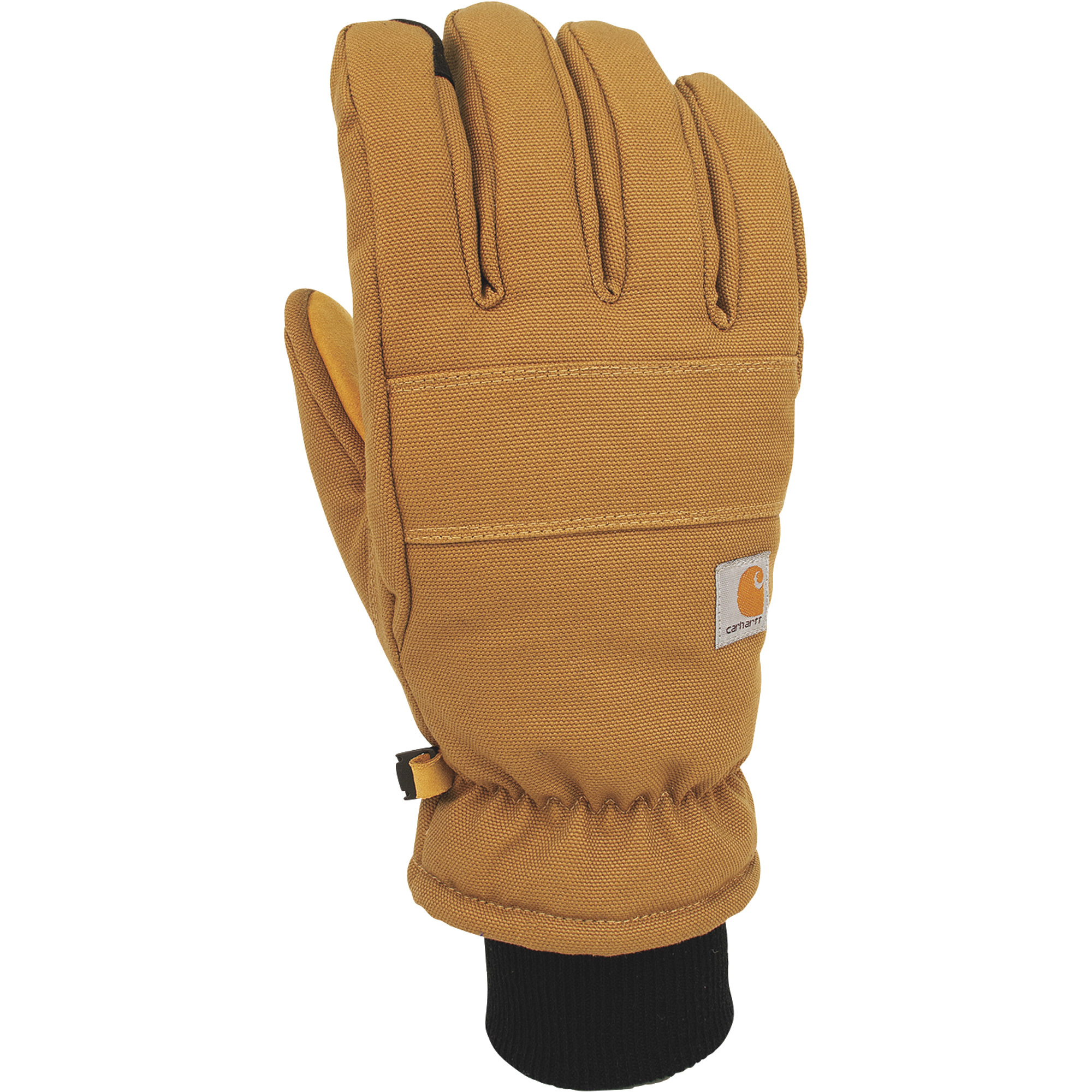 Carhartt Waterproof Insulated Duck Gloves with Knit Cuffs â 1 Pair, Black, Large, Model GL0781-M L