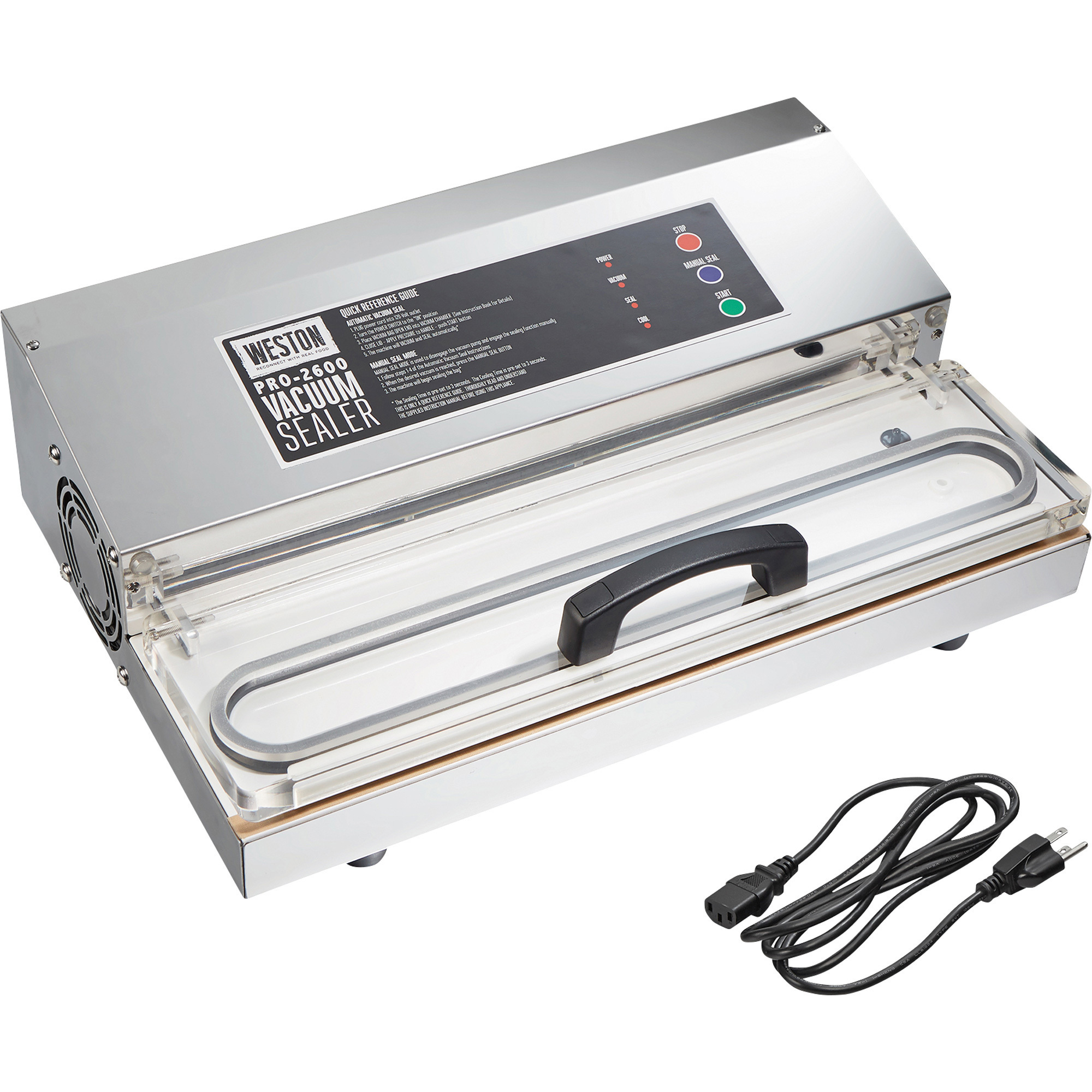 Weston Commercial-Grade Stainless Steel Vacuum Sealer, Model 65-1301-W