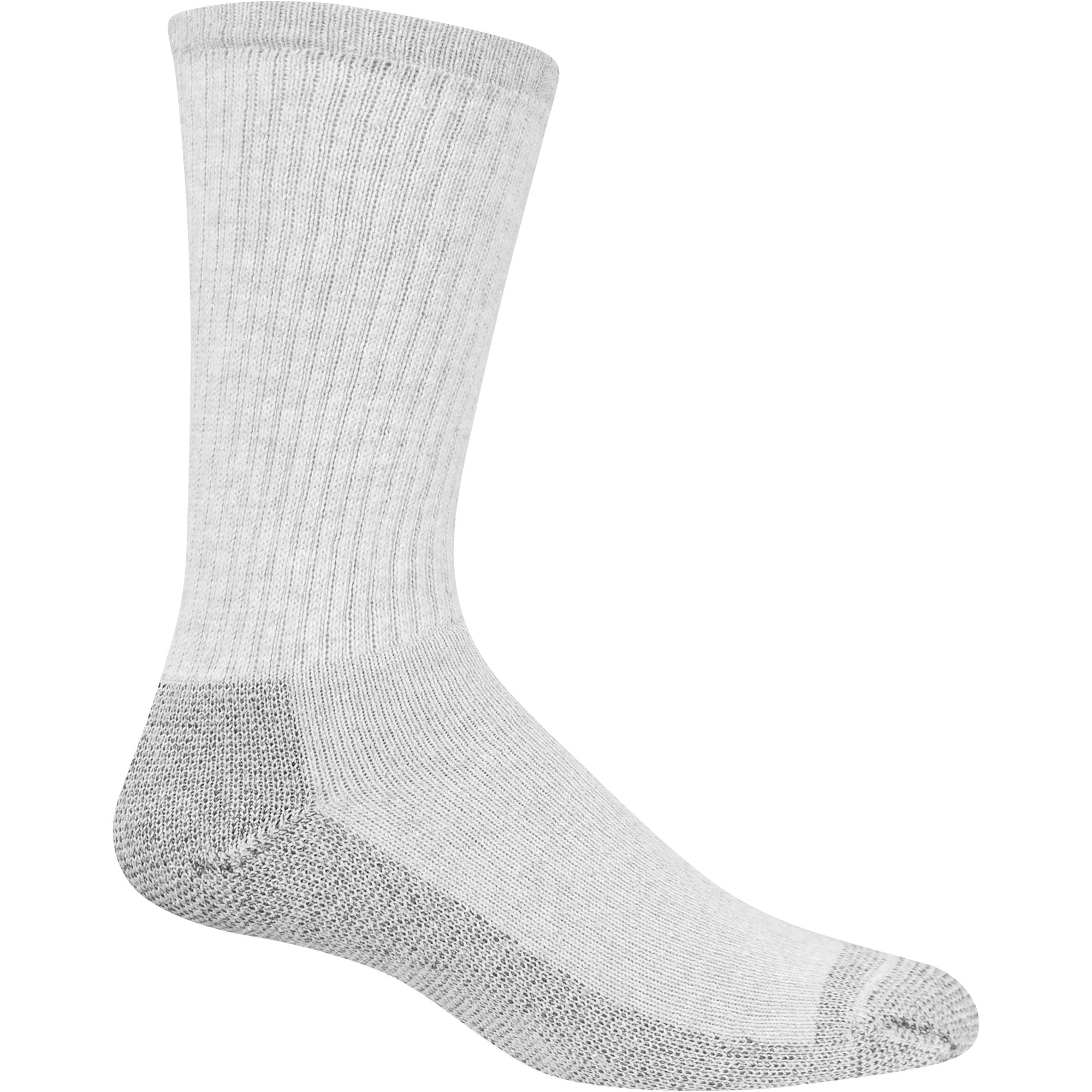 Fruit of the Loom Work Gear Poly/Cotton Crew Socks, 10 Pairs, Gray, Large, Model M8000GX GRAY