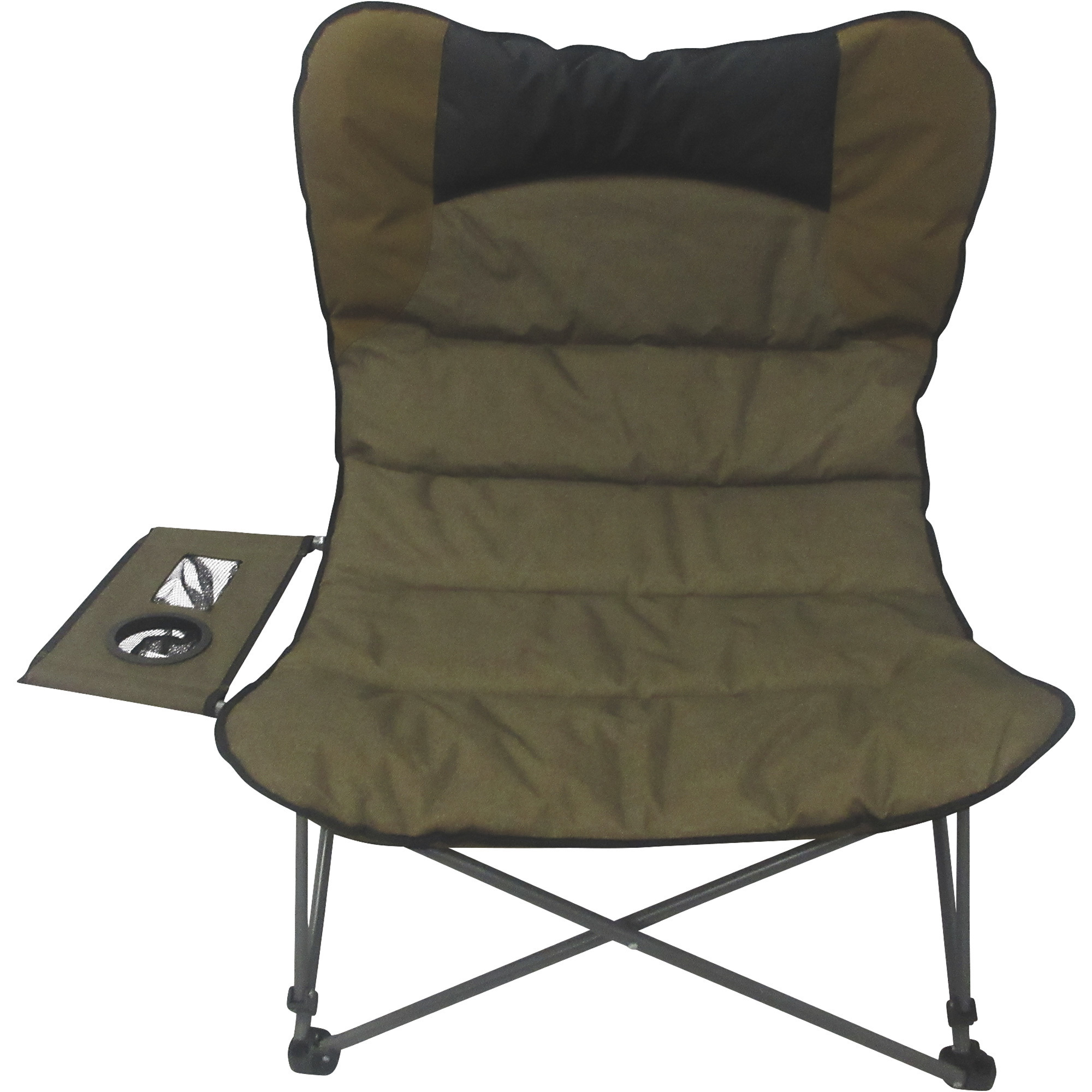 Timber Ridge Oversized Relax Chair with Side Table Carry Bag â Brown, 300-Lb. Capacity, Model PTL-S21-FUR-068