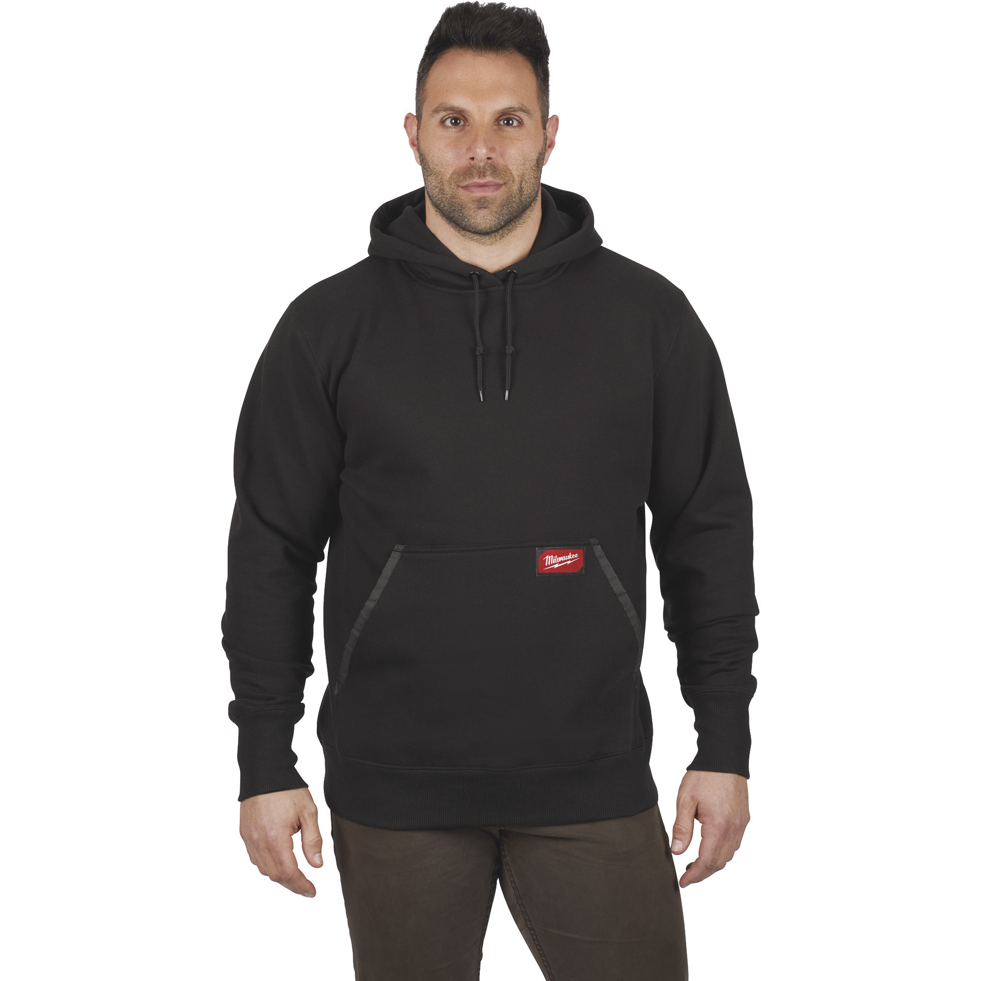 Milwaukee Men's Heavy-Duty Pullover Hoodie, Black, XL, Model 350B-L