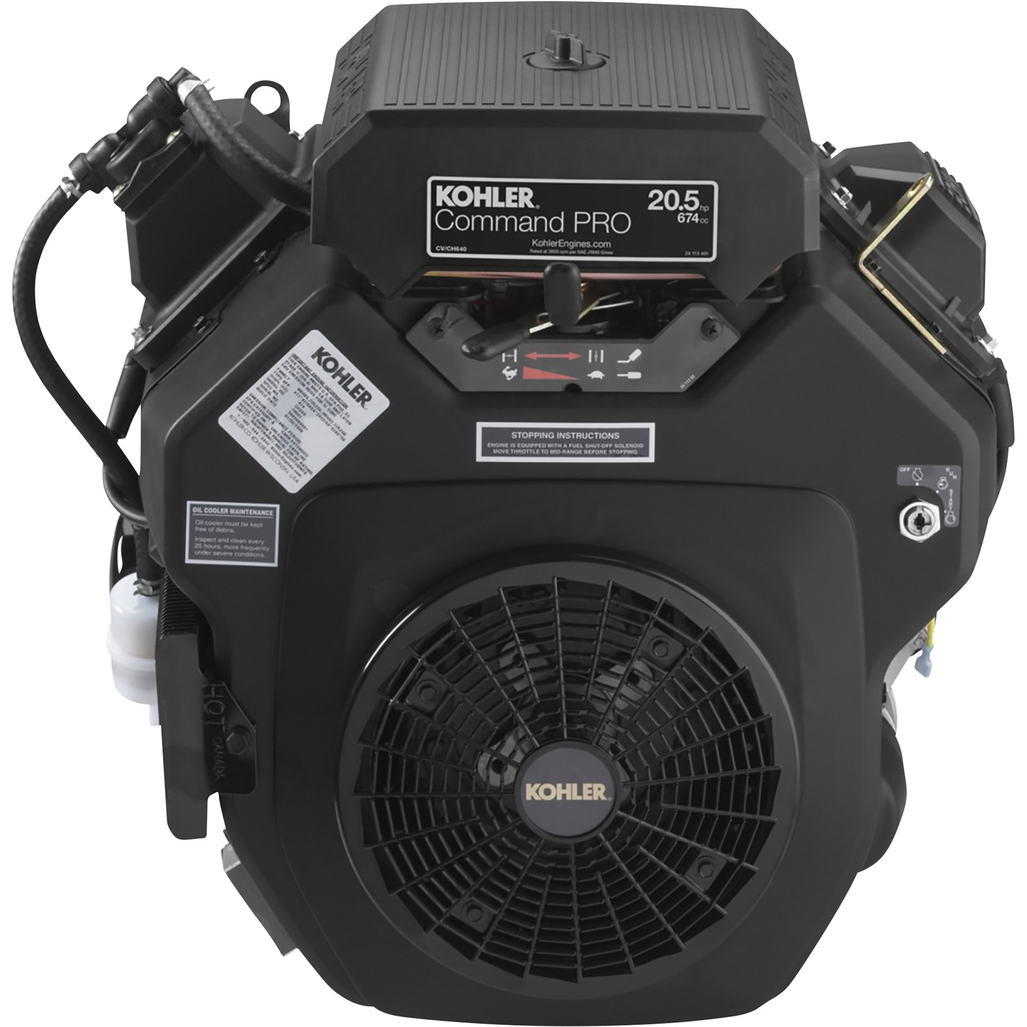 Kohler Command OHV Horizontal Engine with Electric Start — 674cc, 20.5 HP, 1.125Inch x 4Inch Shaft, Model PA-CH640-3230 -  Kohler Engines