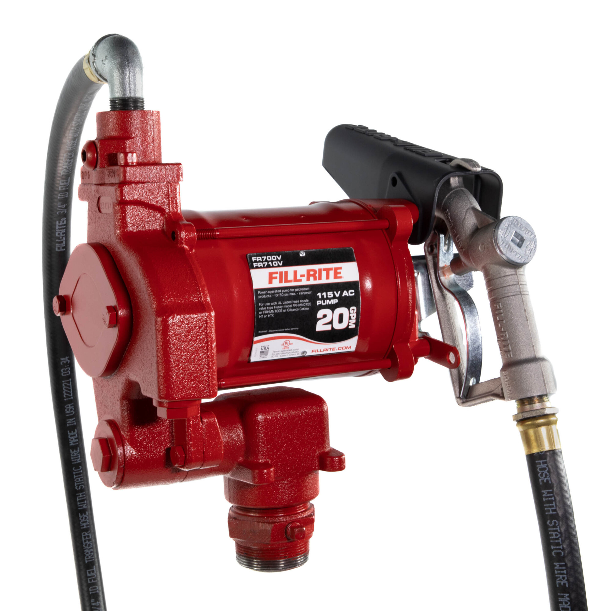 Fill-Rite AC 115 Volt, 20 GPM Heavy-Duty Fuel Transfer Pump - Model FR700VNT