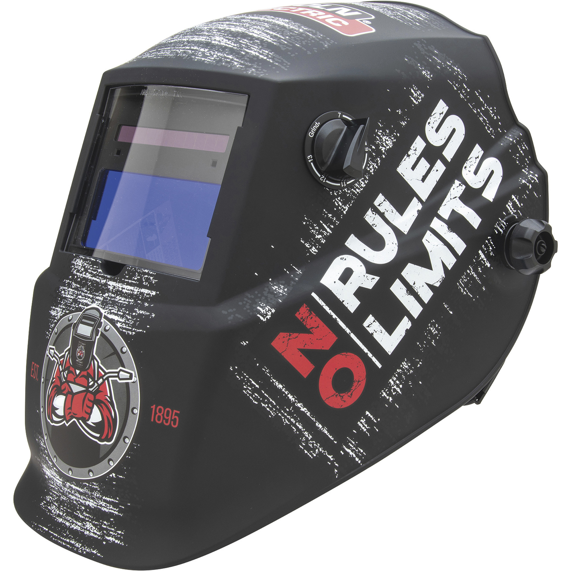 Lincoln Electric Auto-Darkening Welding Helmet with Grind Mode, No Rules/No Limits Design, Model K4983-1