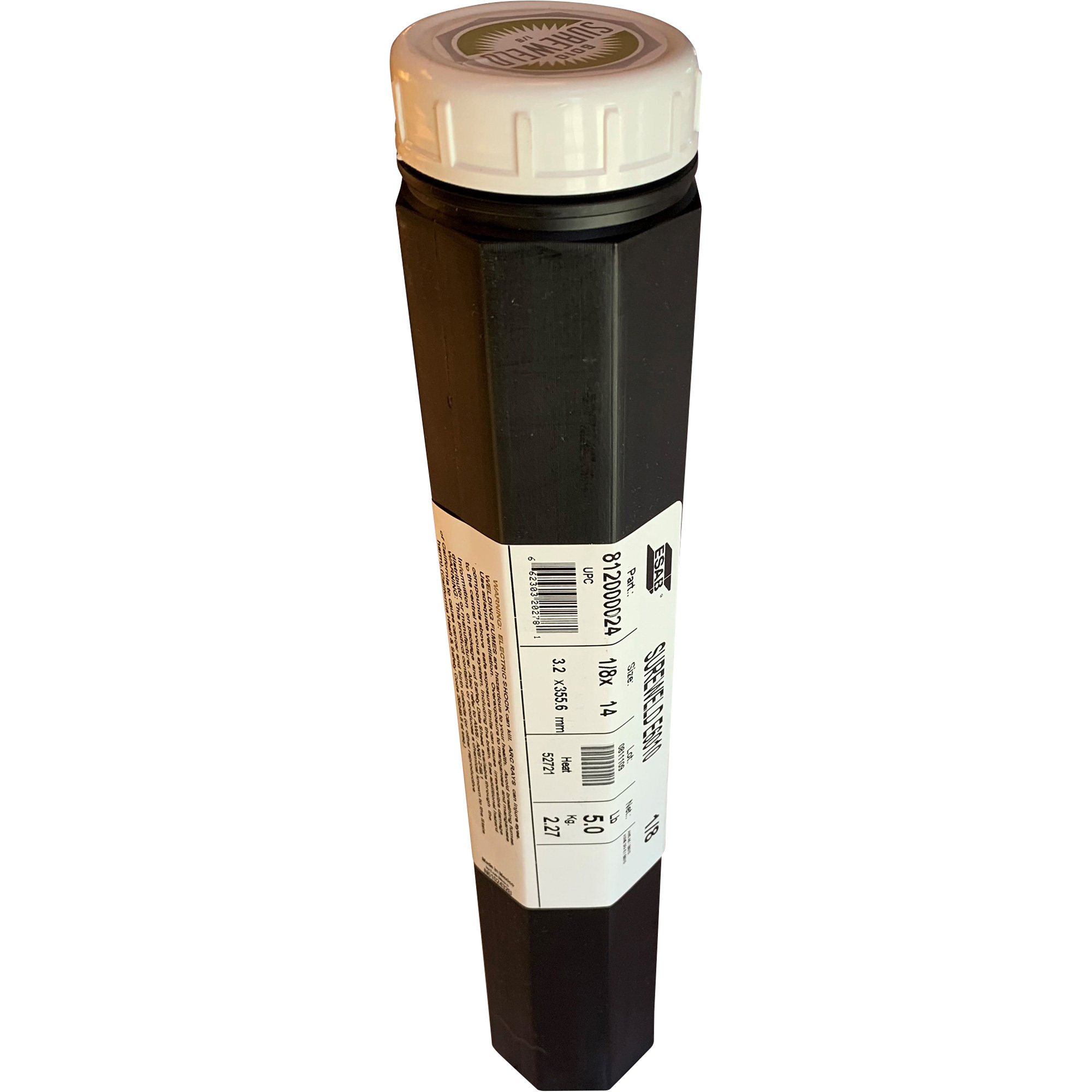 ESAB Sureweld E6010 Stick Electrodes â 1/8Inch Diameter x 14Inch L, 5-Lb. Tube, Model 812000024