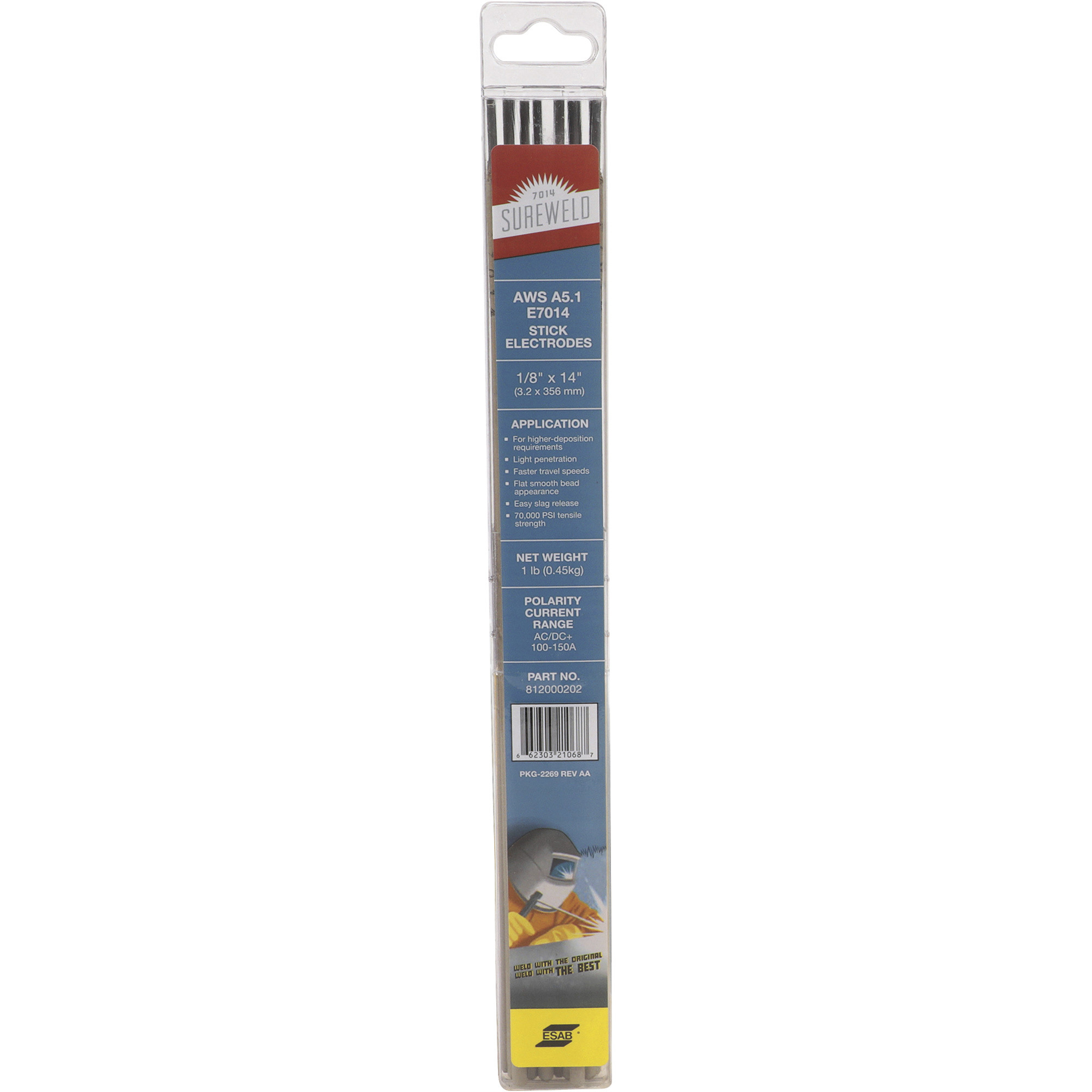 ESAB Sureweld 7014 Stick Electrodes â 1/8Inch Diameter x 14Inch L, 1-Lb. Pkg., Model 812000202