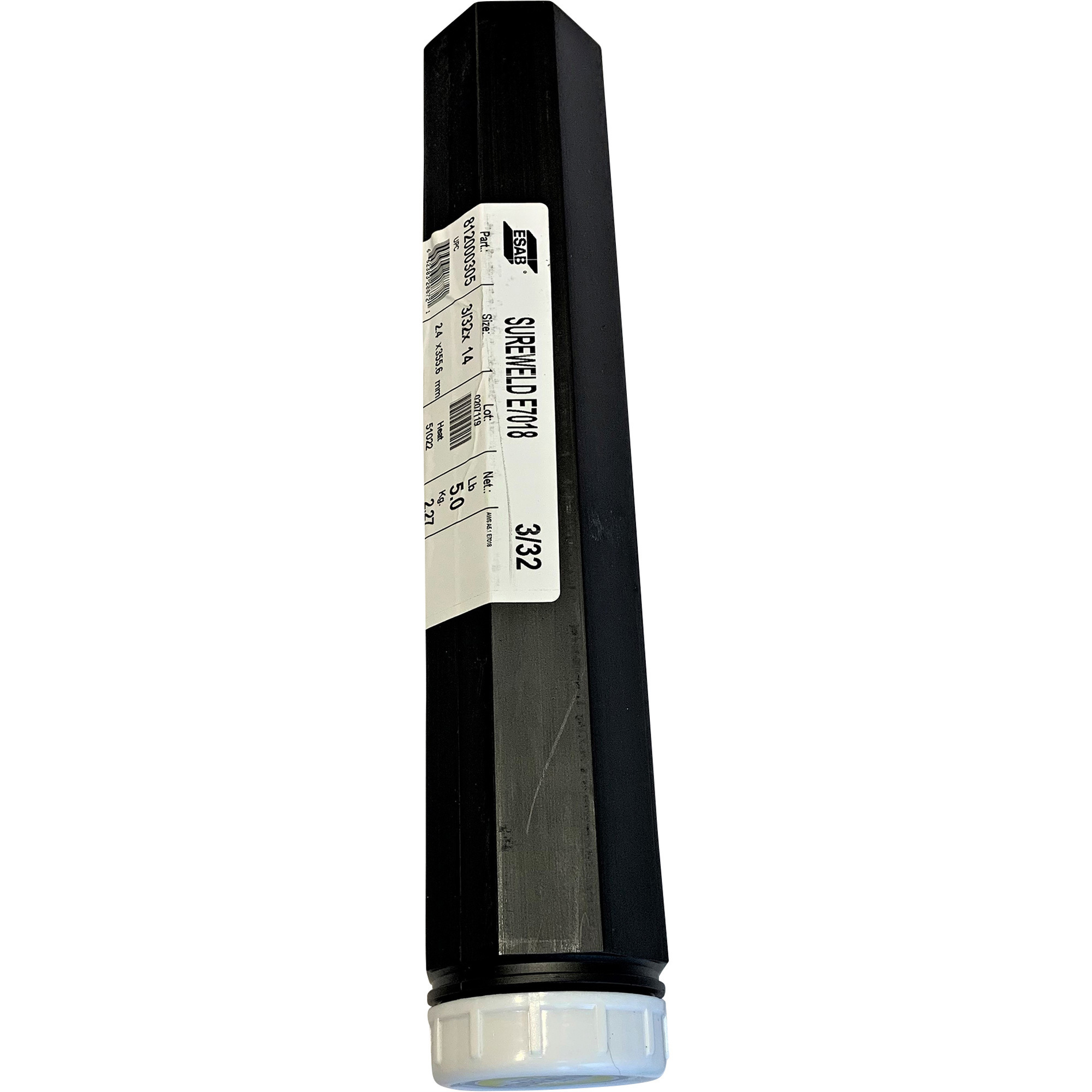 ESAB Sureweld 7018 Stick Electrodes â 3/32Inch Diameter x 14Inch L, 5-Lb. Tube, Model 812000301