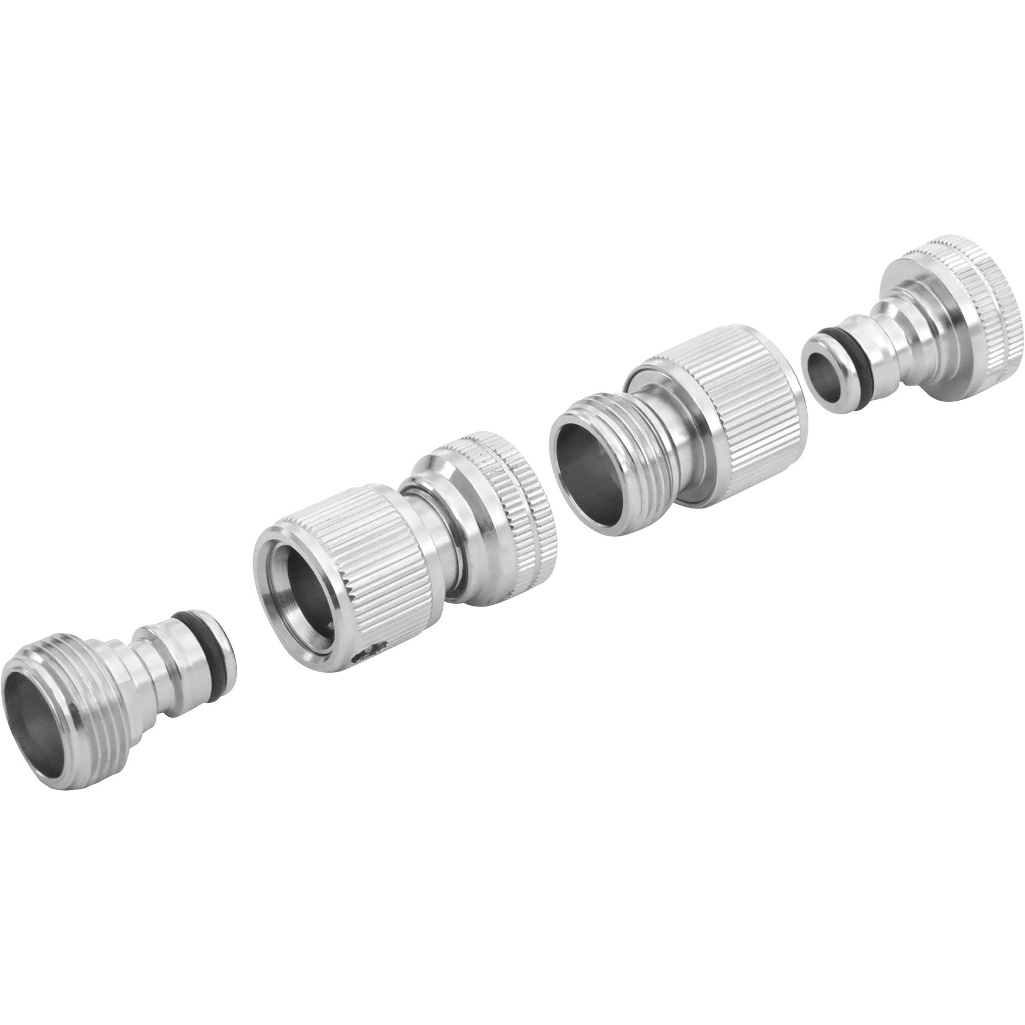 Avagard Quick Connect 4-Piece Coupler Kit, 3/4Inch GHT, 500 PSI, Brass, Model AVGQC01KIT
