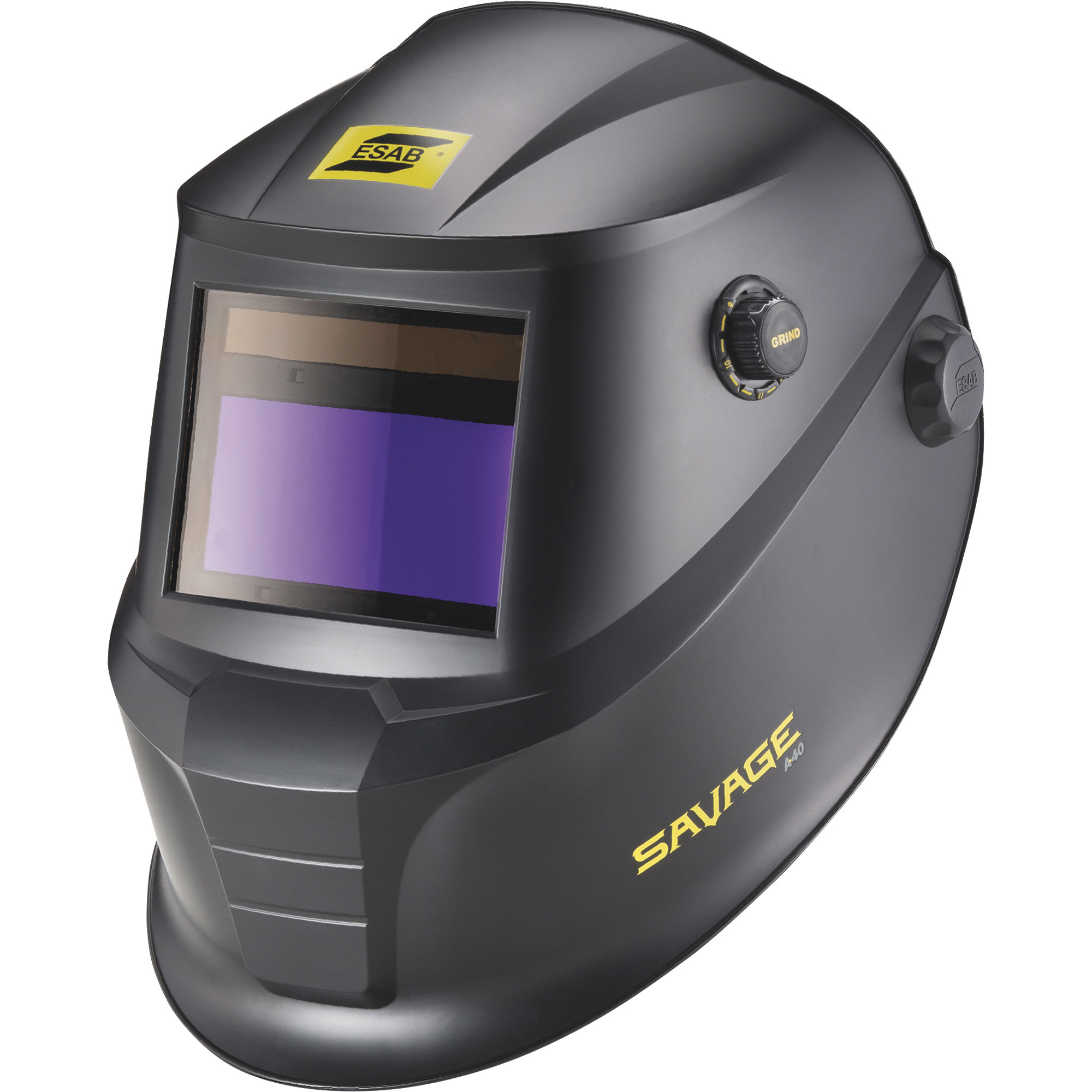 ESAB Savage A40 Variable-Shade Auto-Darkening Welding Helmet with Grind Mode â Black, Model 0700000490