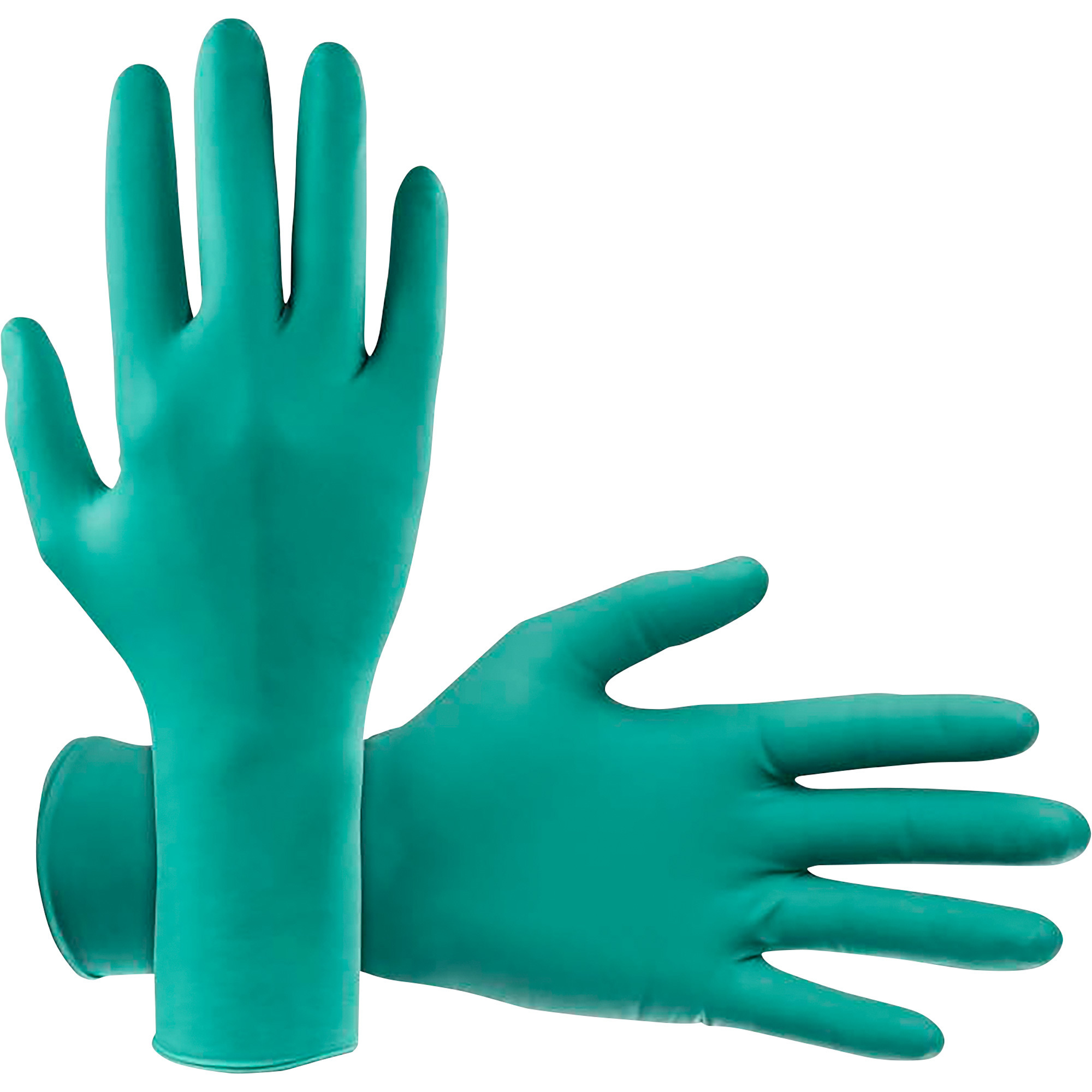 Chem Defender Premium Chemical-Resistant Disposable Safety Gloves with Extended Cuff, 50-Pack, Green, Large, Model 66593