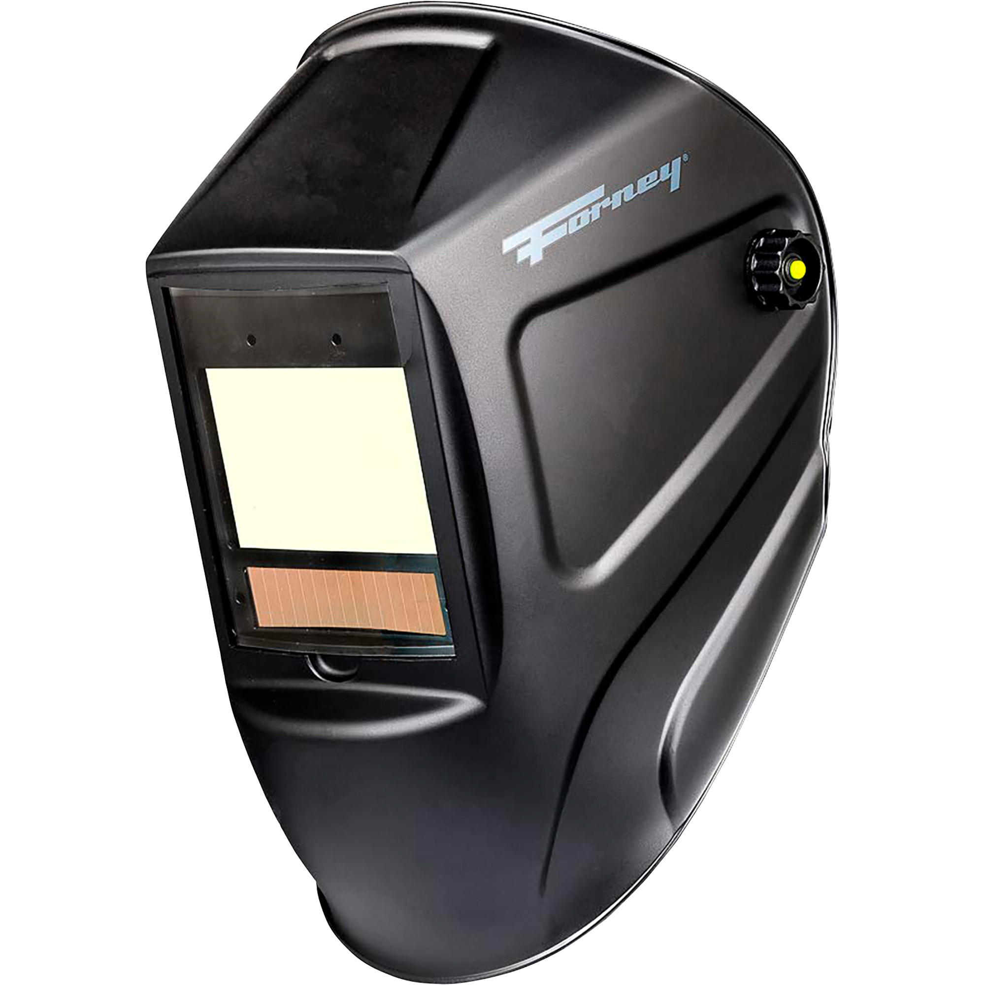 Forney PRO Series Auto-Darkening Variable-Shade Welding Helmet with Grind Mode â DIN 5â9 and 9â13, Matte Black, Model 55935