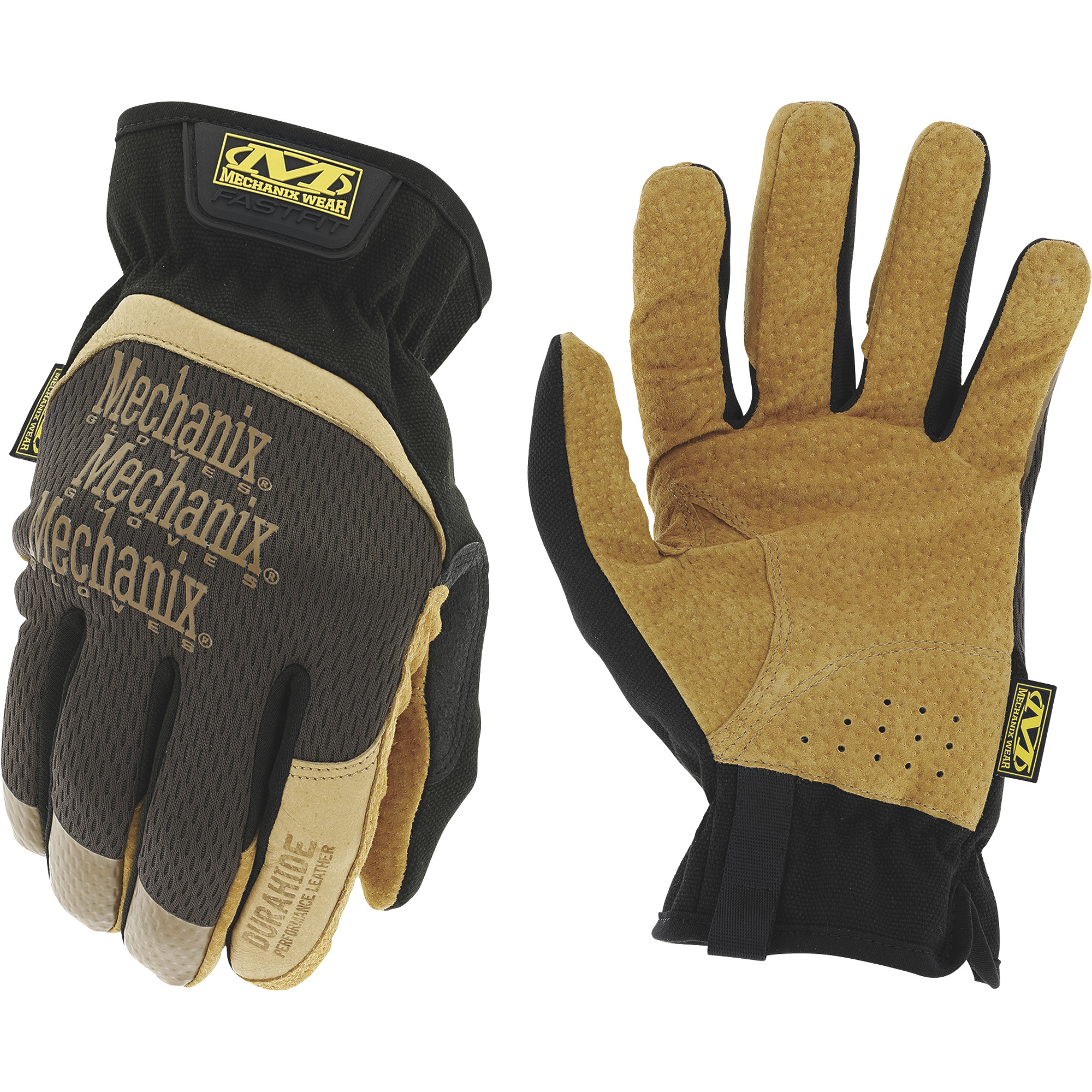 Mechanix Wear Durahide FastFit Leather Gloves â Brown, Large, Model LFF-75-010