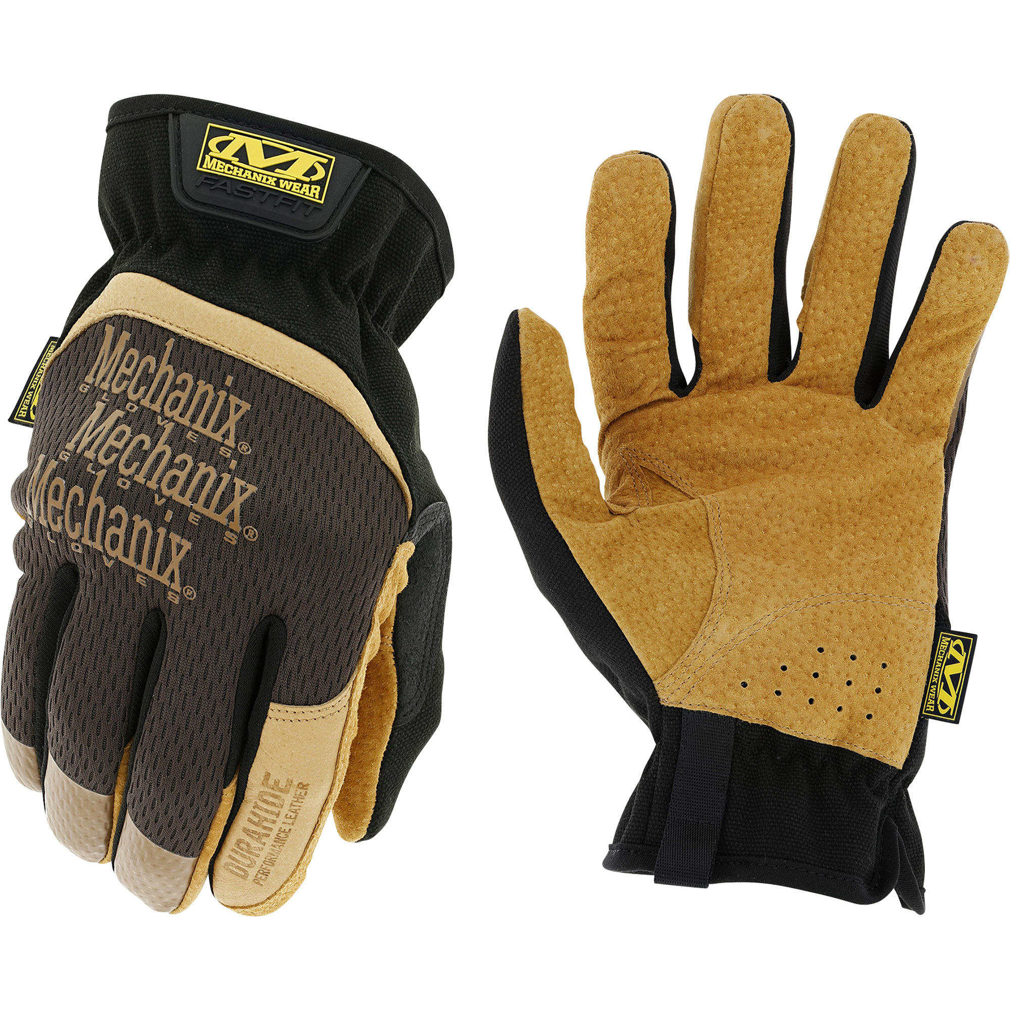 Mechanix Wear Durahide FastFit Leather Gloves â Brown, XL, Model LFF-75-011