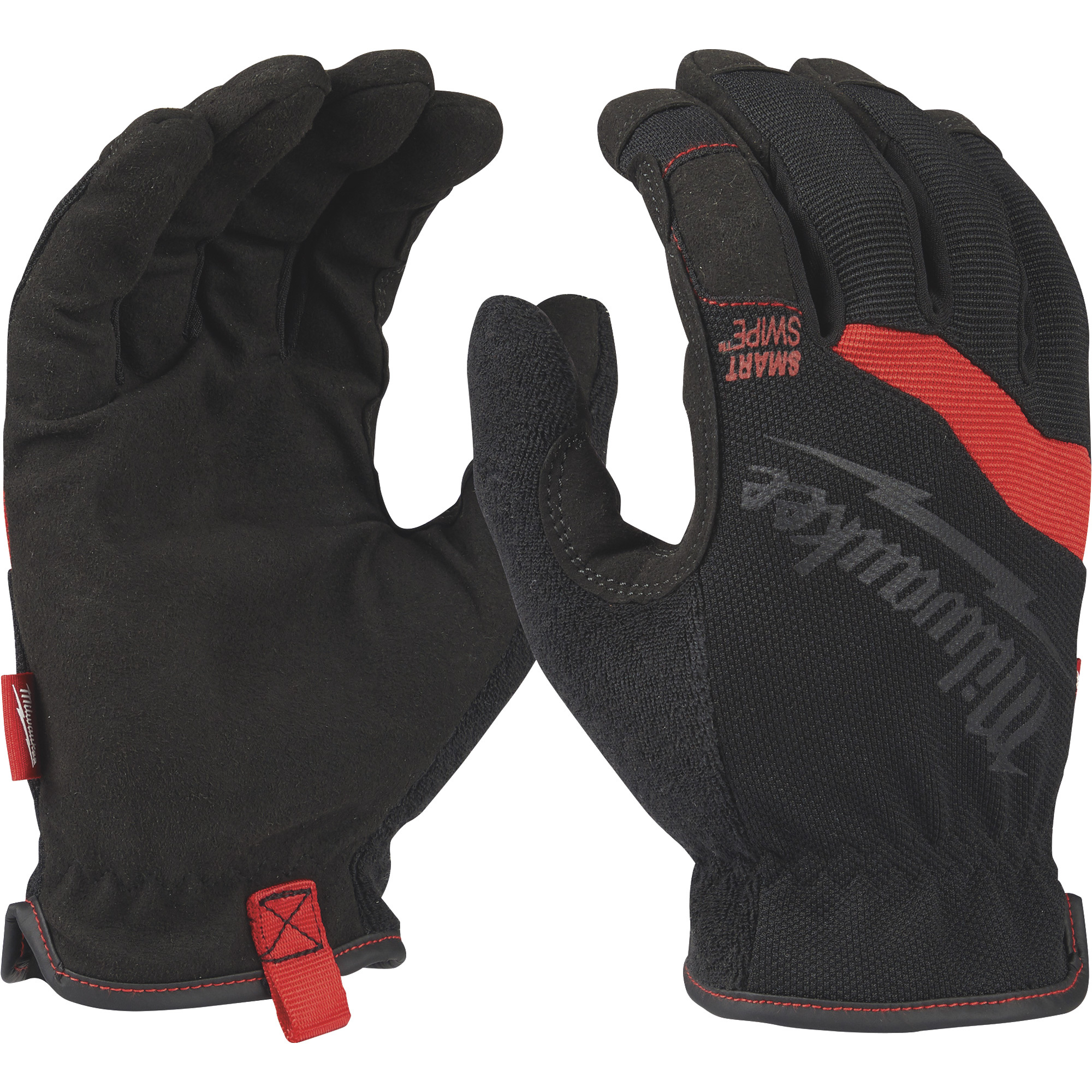 Milwaukee Unisex Free-Flex Work Gloves, 1 Pair, Black/Red, Large, Model 48-22-8712