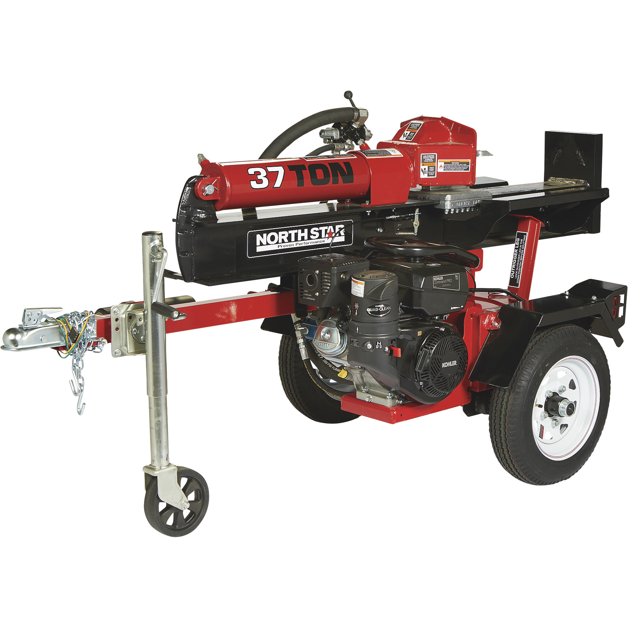 NorthStar Deluxe Horizontal/Vertical Log Splitter with Tow Package, 37-Ton Ram Force, 429cc Kohler CH440 Engine