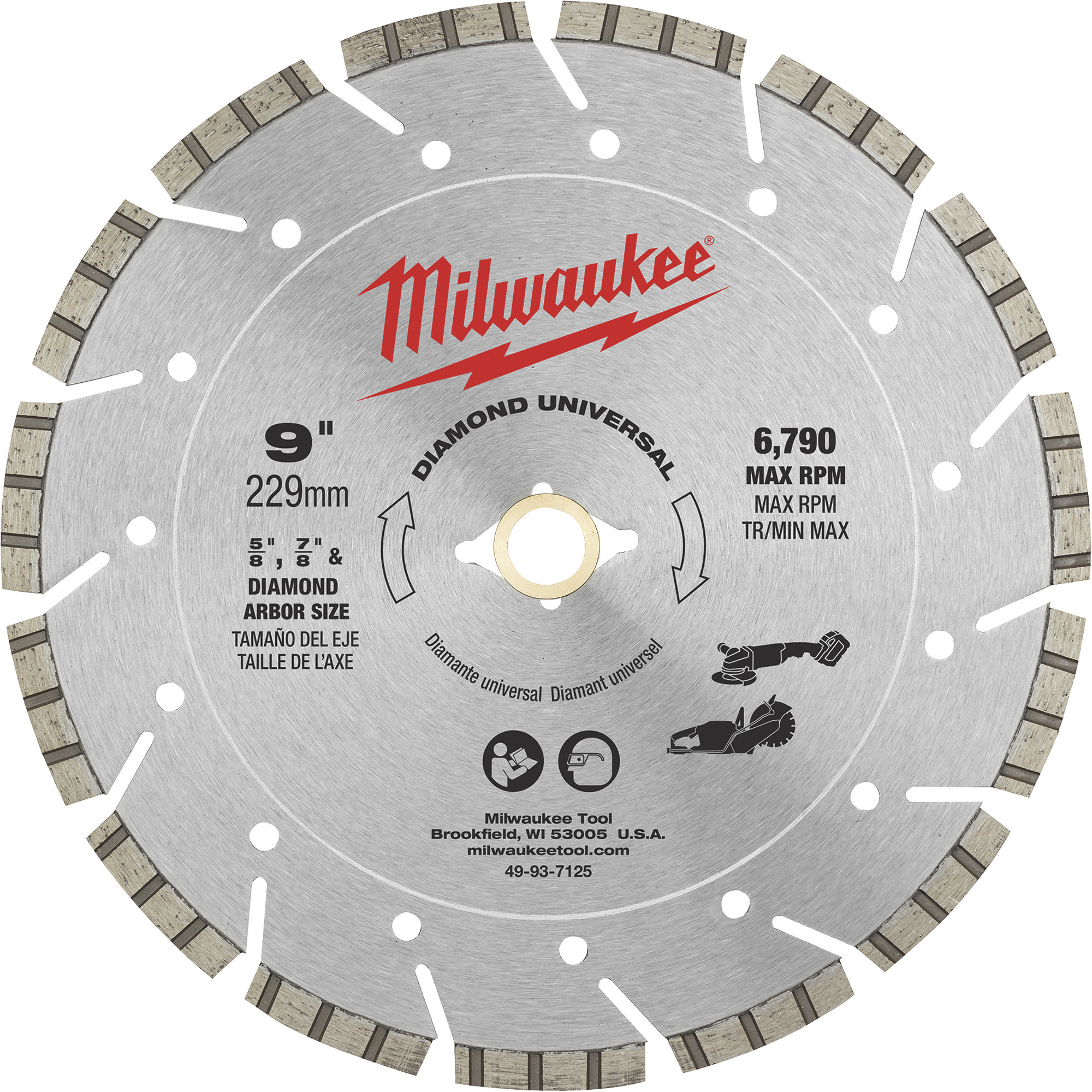 Milwaukee 9Inch Diamond Universal Blade, Model 49-93-7125