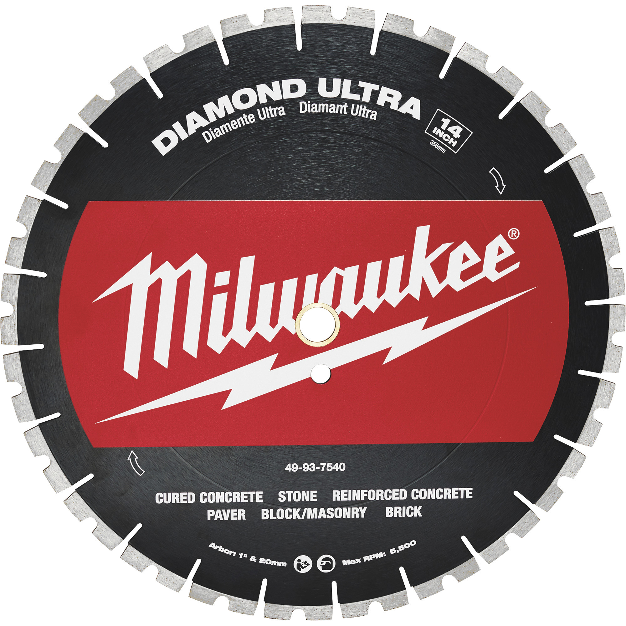 Milwaukee 14Inch Diamond Ultra Segmented Blade, Model 49-93-7540