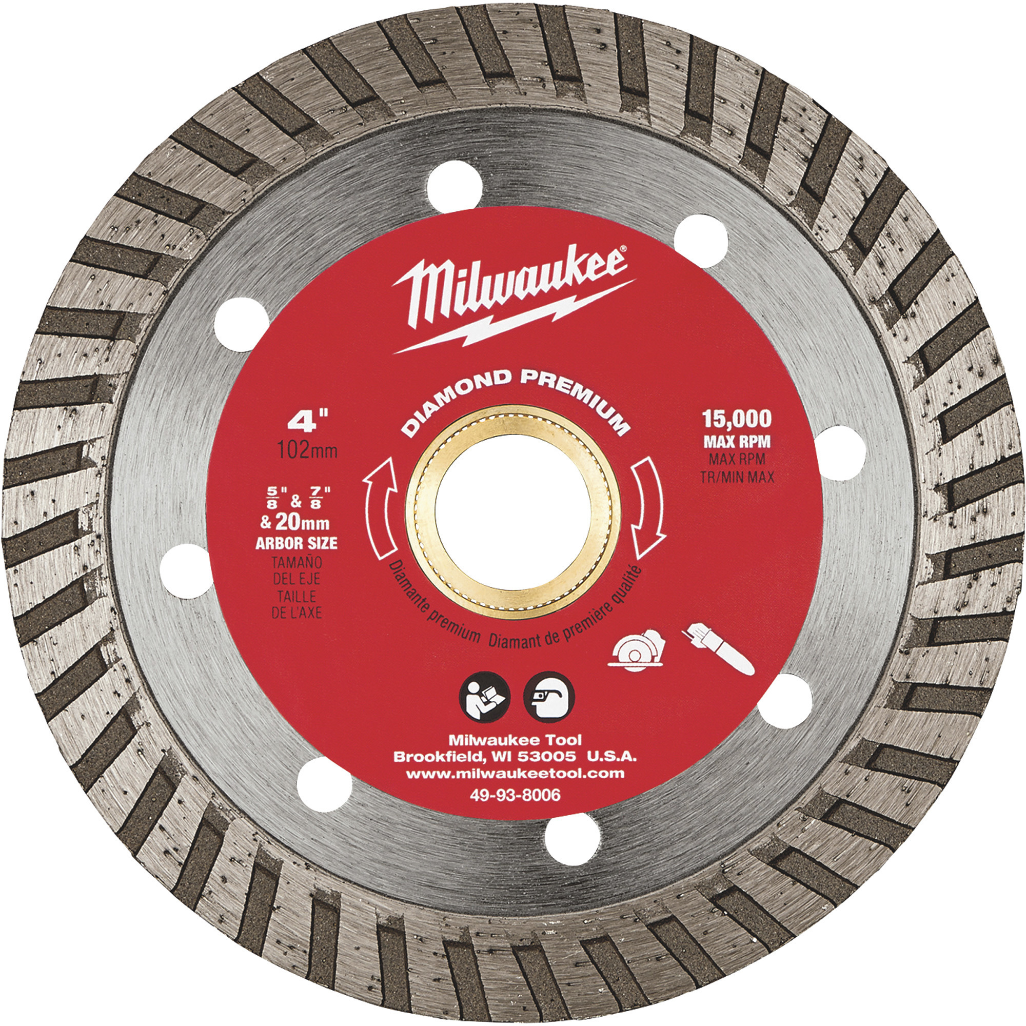 Milwaukee 4Inch Diamond Blade, Model 49-93-8006