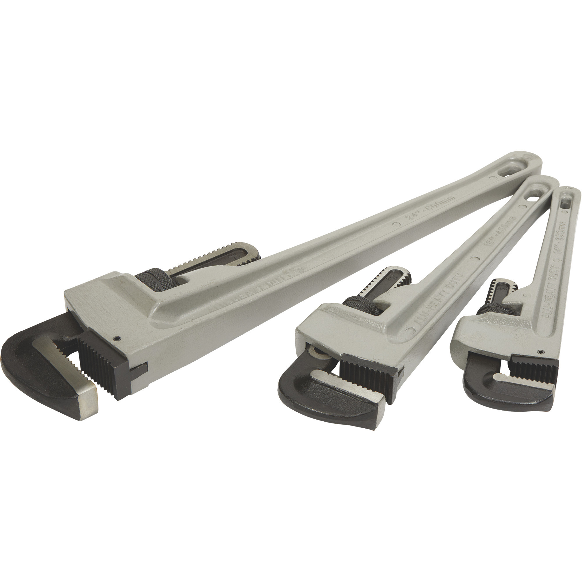 Klutch 3-Piece Aluminum Pipe Wrench Set