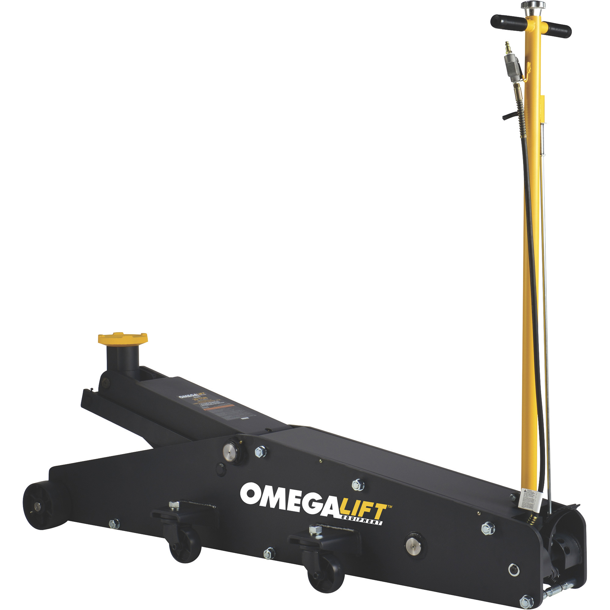 Omega 20-Ton Hydraulic Air/Manual Floor Jack, Model 22203