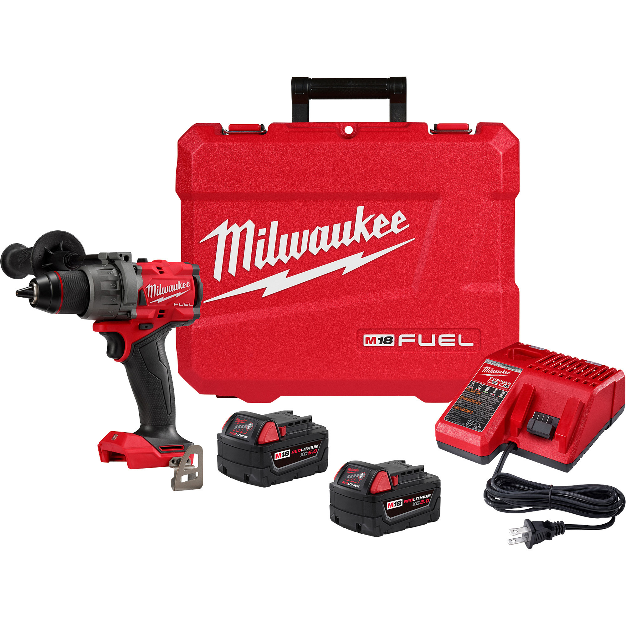 Milwaukee M18 FUEL 1/2Inch Drill/Driver Kit, Two Batteries, Model 2903-22