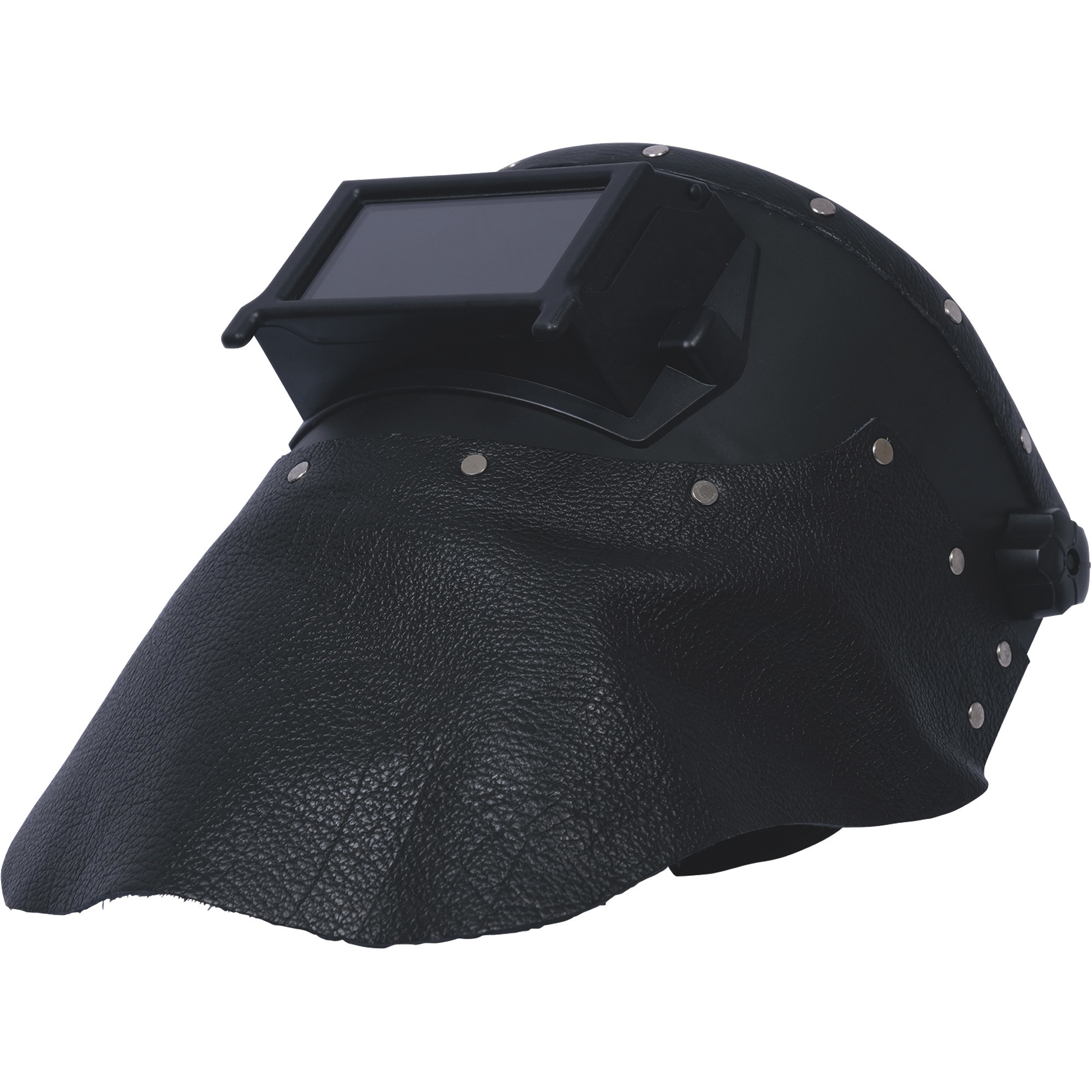 Outlaw Leather Welding Hood with Shade 10 â 2Inch x 4 1/4Inch Filter, Black, Model OL-BKL-101