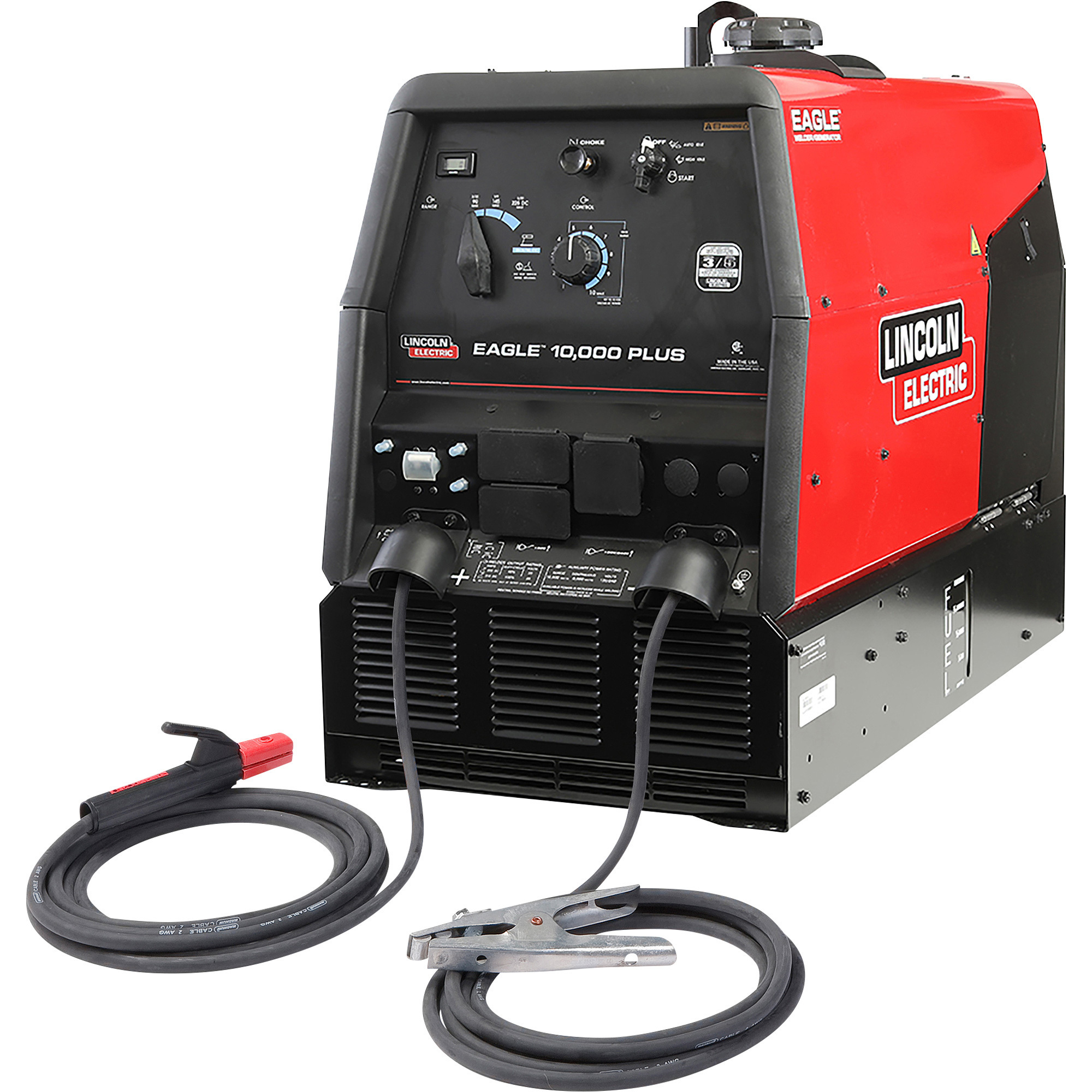 Lincoln Electric Eagle 10,000 Plus Engine Driven DC Arc Welder/AC Generator with Electric Start, 50-225 Amp DC Output, 120/240 Volt, 10,000 Watt AC -  K2343-4