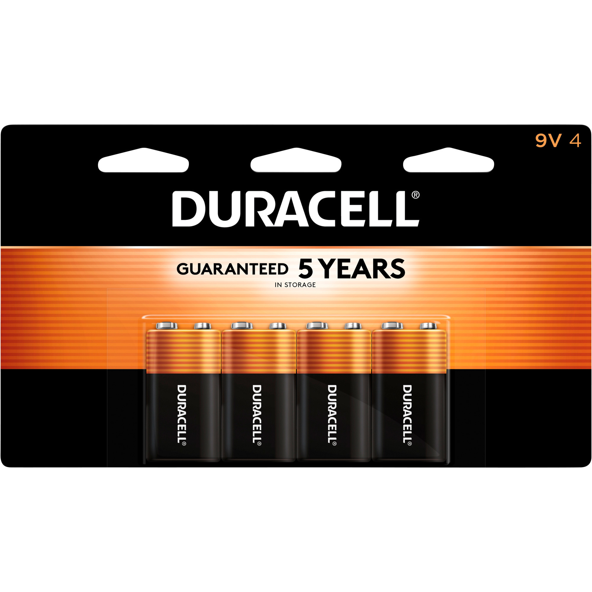 Duracell Coppertop 9 Volt Alkaline Batteries â 4-Pack