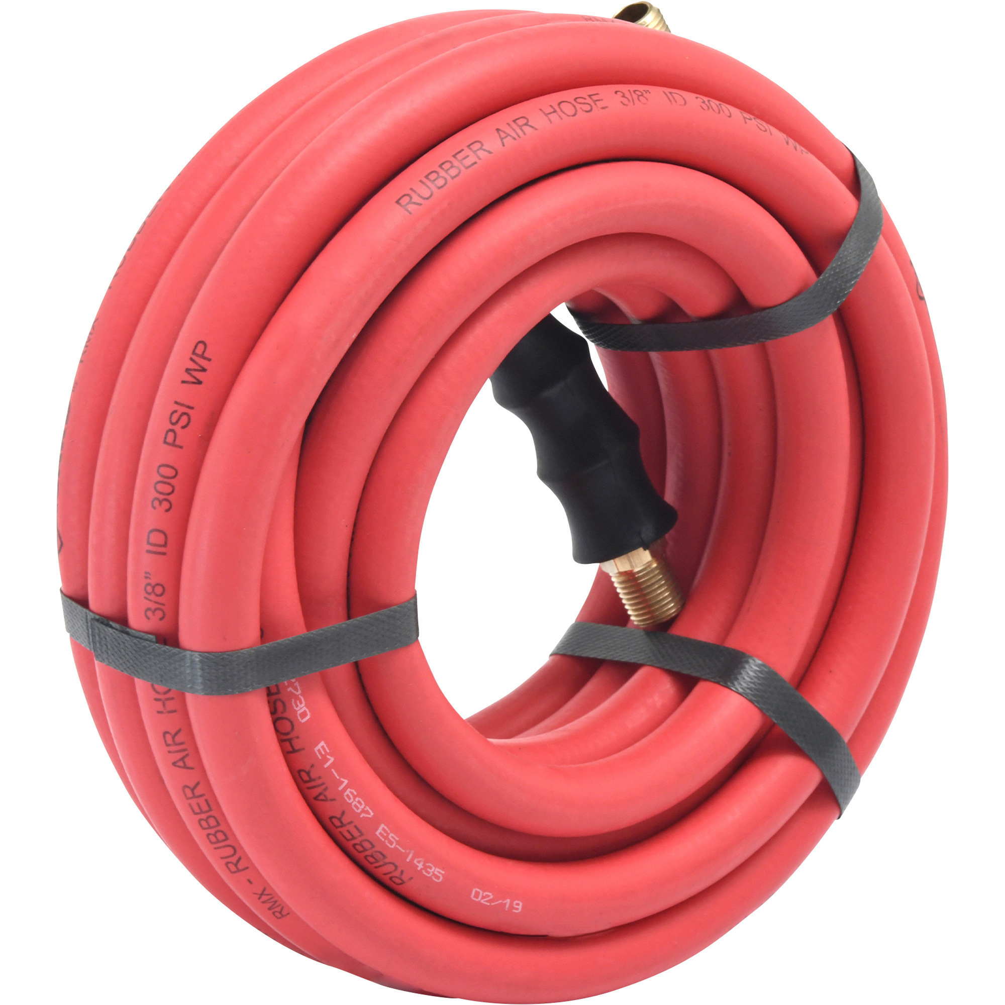 Ironton Rubber Air Hose, 3/8Inch x 50ft., 300 PSI, Model RB3850-NT-IT