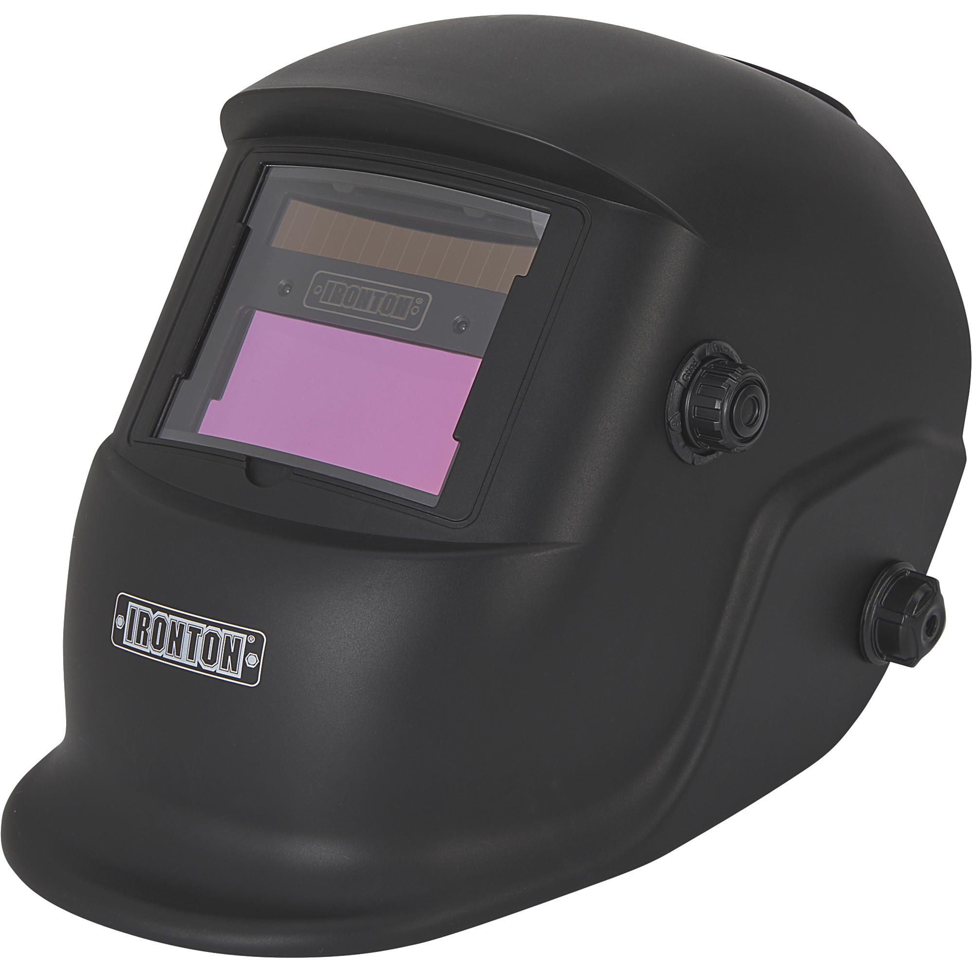 Ironton Auto-Darkening Welding Helmet with Grind Mode, Matte Black, Large