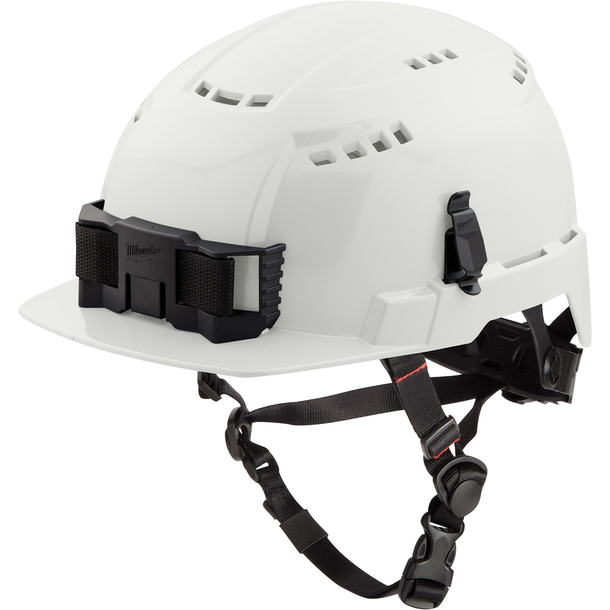 Milwaukee Type 2 Class C Front Brim Vented Safety Helmet, White, One Size Fits All, Model 48-73-1320