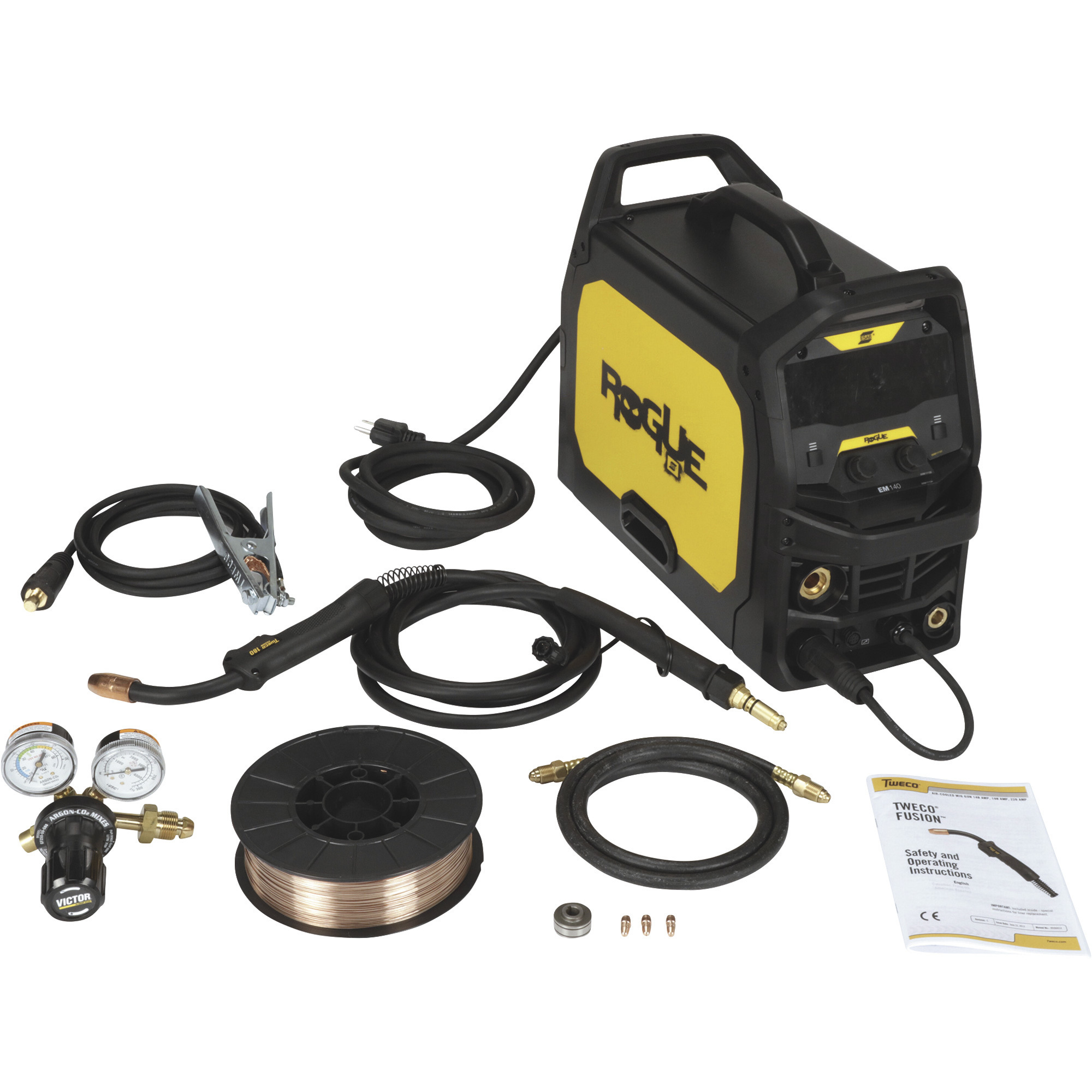 ESAB Rogue EM 190 PRO Flux-Core/MIG Welder, 120V, 30â190 Amp Output, Model 0700301083