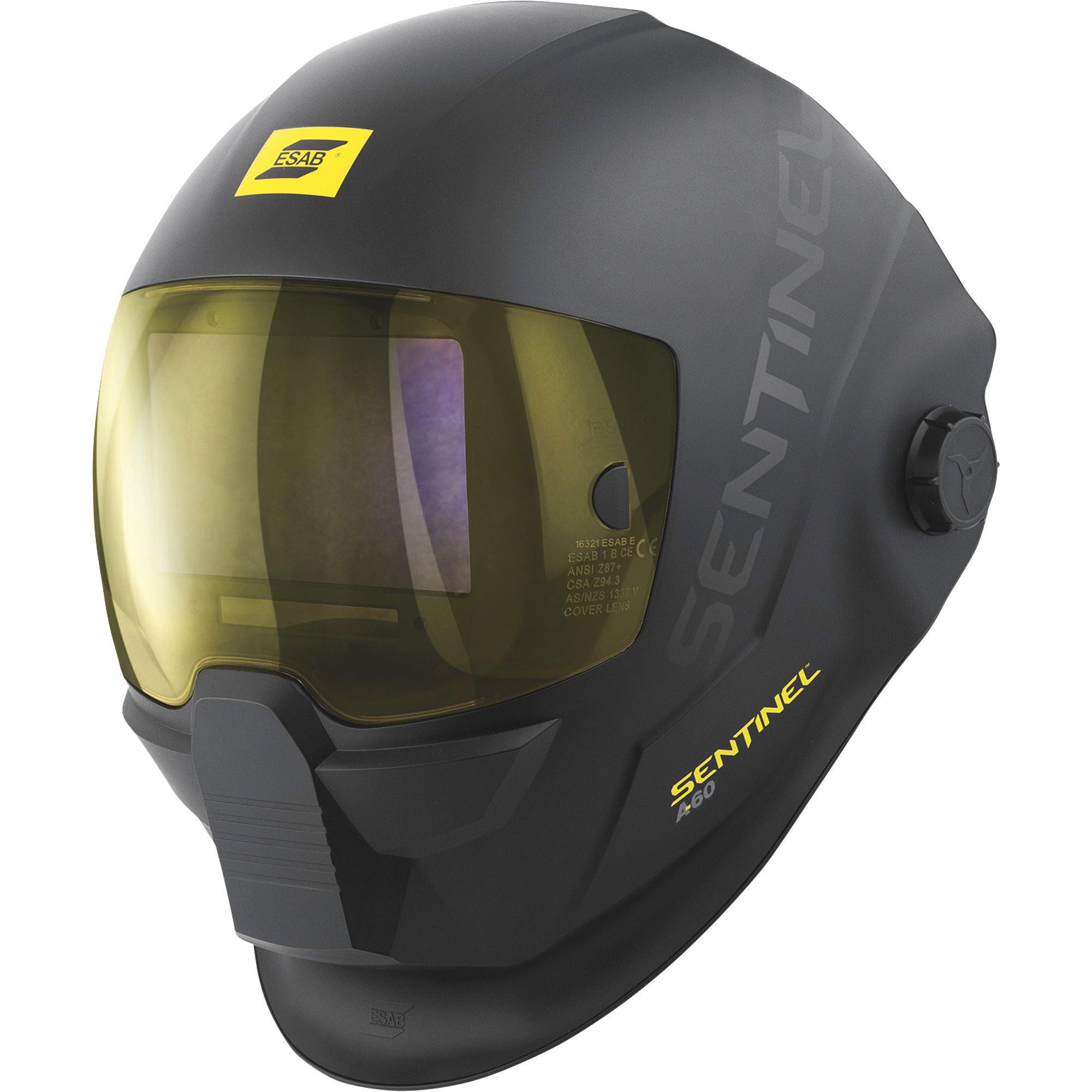 ESAB Sentinel A60 Auto-Darkening Welding Helmet with Grind Mode â Black, Model 0700600860