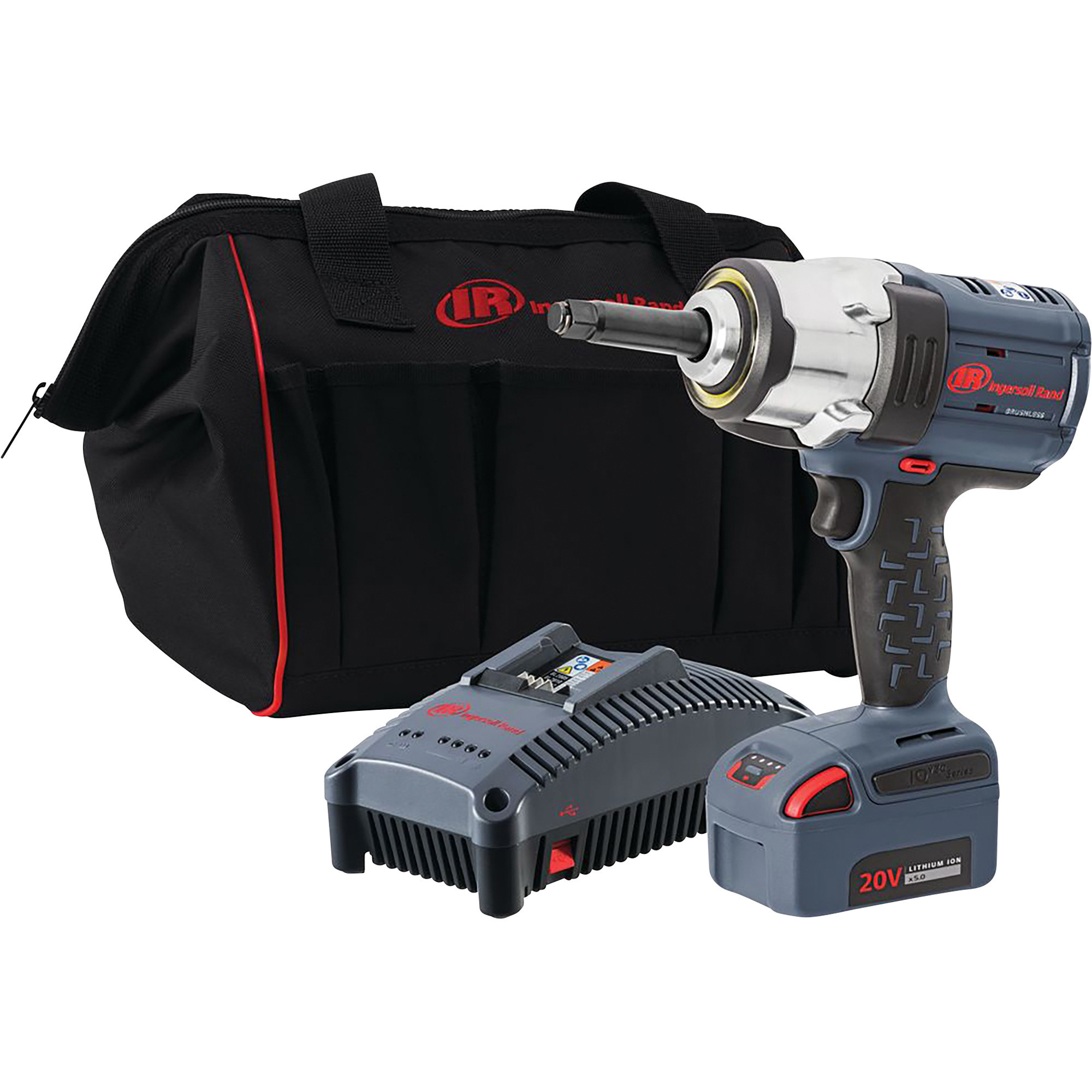 Ingersoll Rand High-Torque 20V Cordless Impact Wrench Kit, 1/2Inch Drive, 1000 Ft./Lbs. Max Torque, 1 Battery, Model W7152-K12