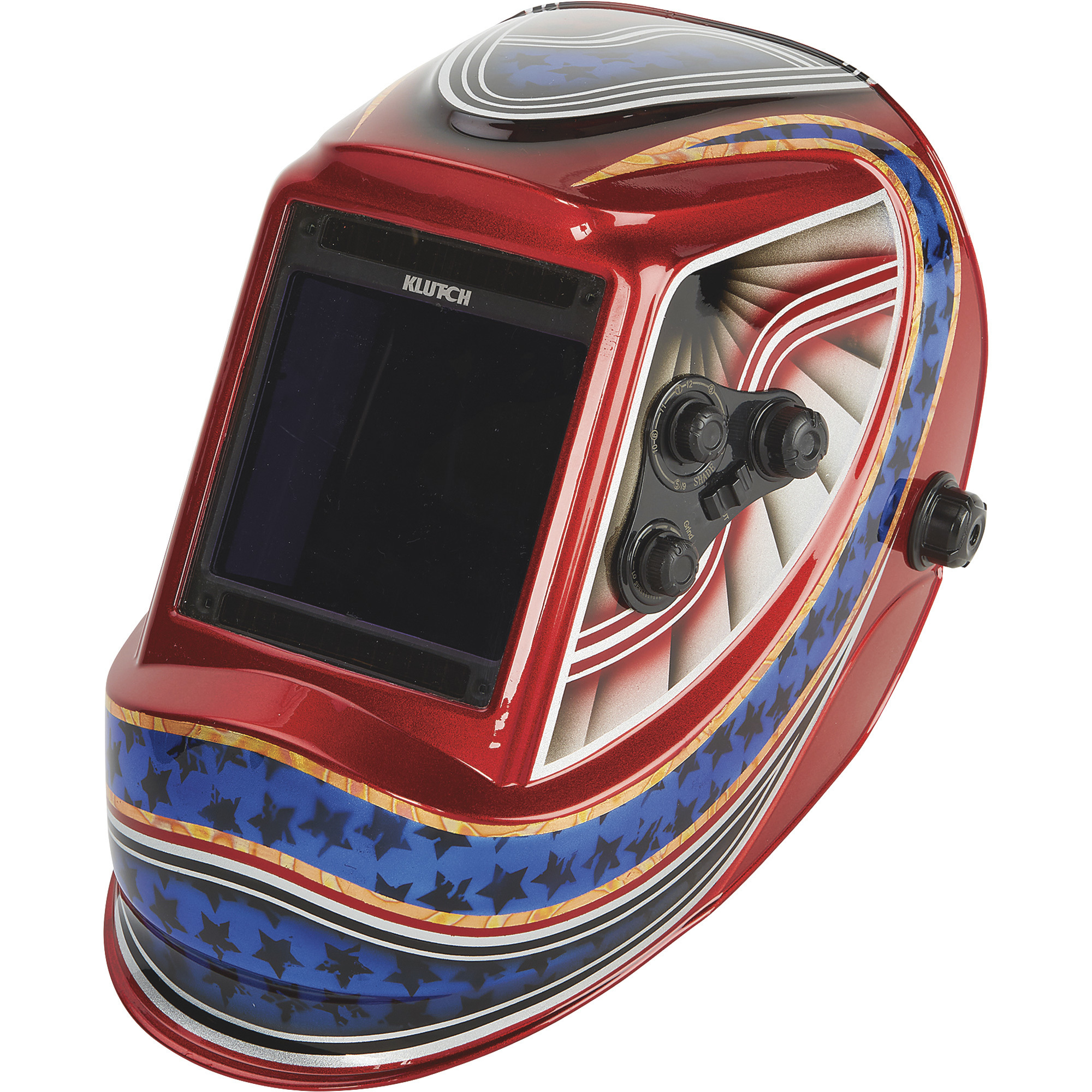 Klutch MonsterView 1400 Auto-Darkening Welding Helmet, 'Patriot' Theme, People's Choice in the Klutch Welding Helmet Sweepstakes, NORTHERN TOOL