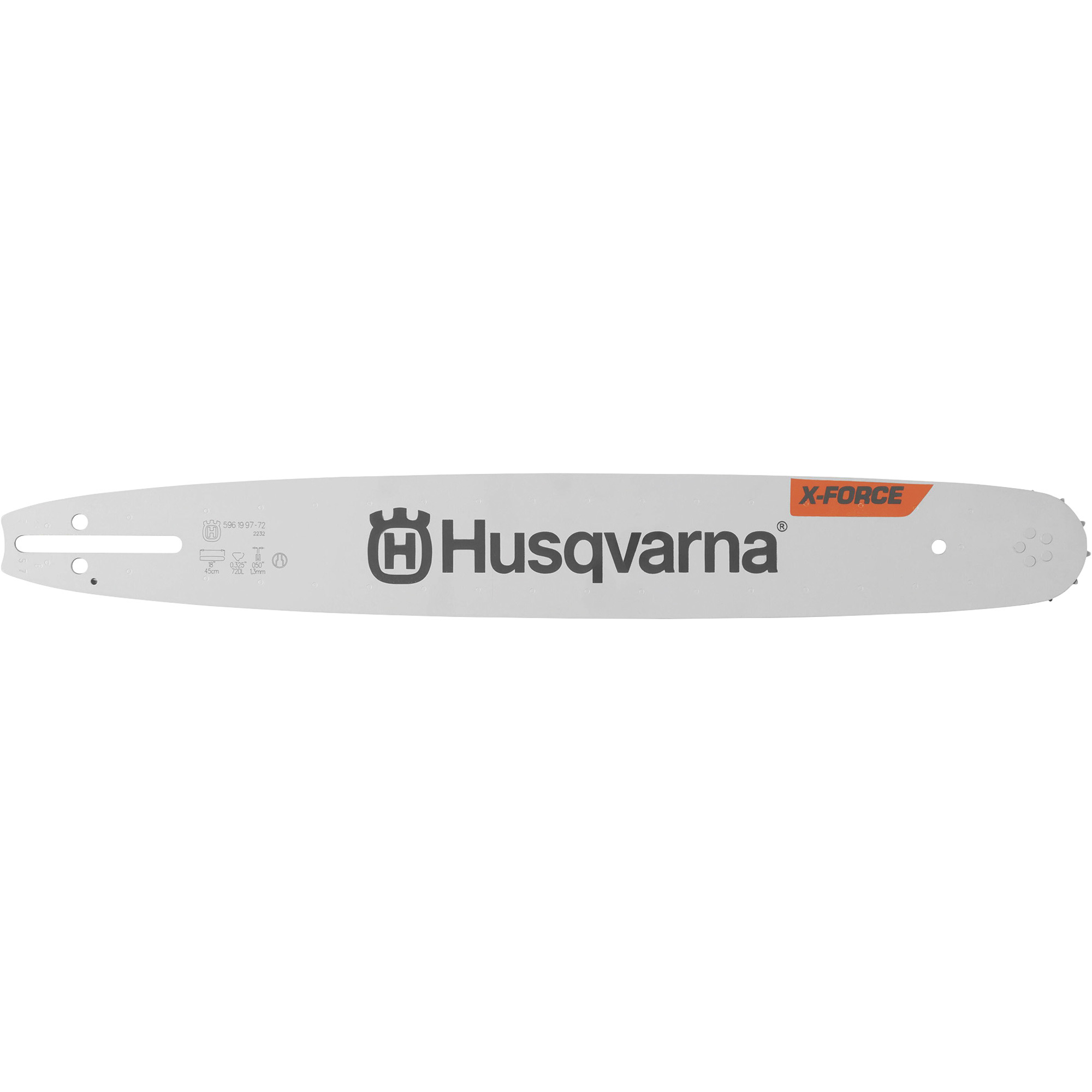 Husqvarna X-Force Chainsaw Guide Bar, 18Inch Bar Length, Model XF-250-18