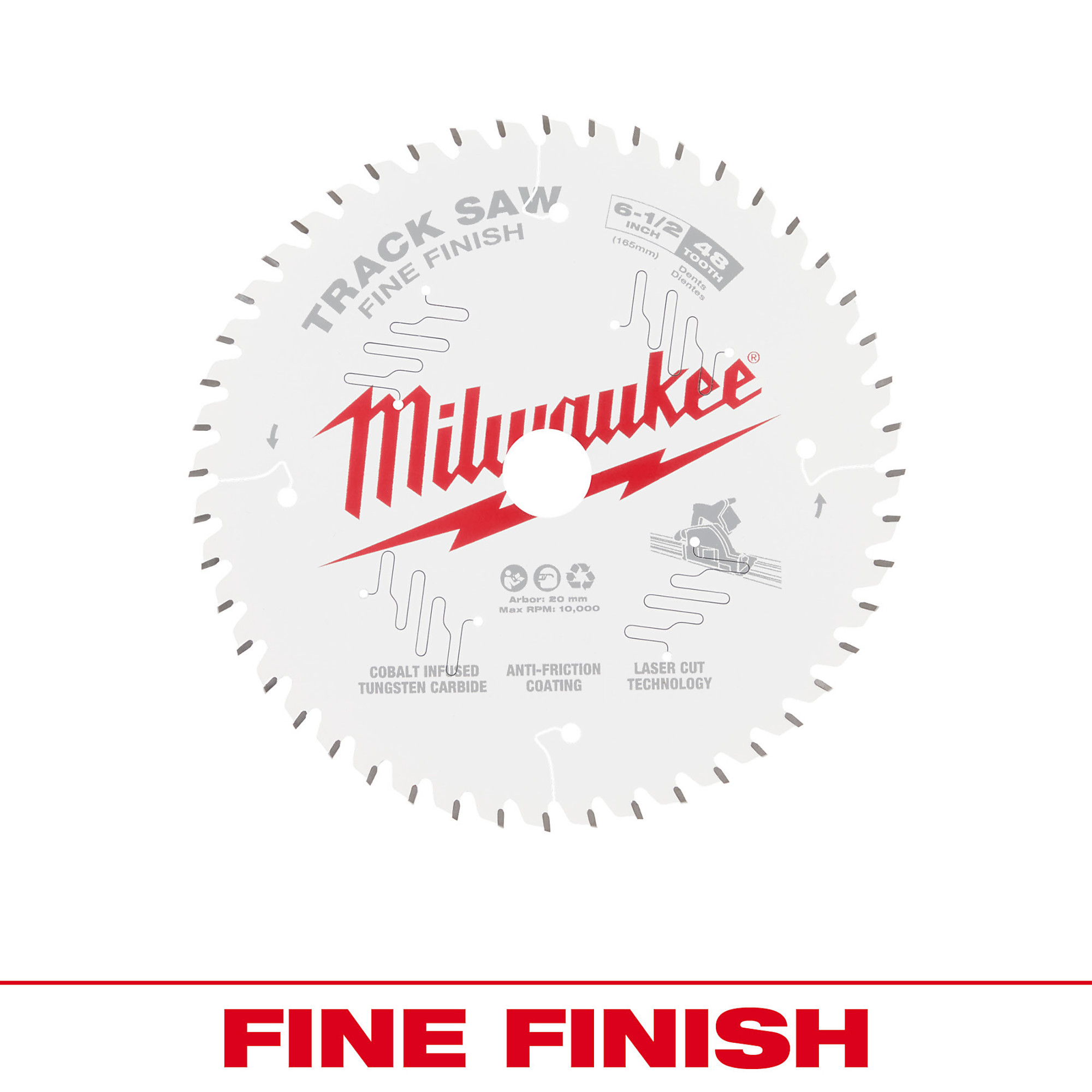 Milwaukee Track Saw Blade, 6 1/2Inch, 48-Tooth, Model 48-40-0627