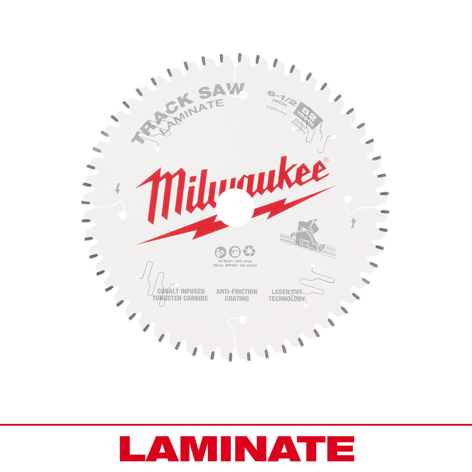 Milwaukee Track Saw Blade, 6 1/2Inch, 52-Tooth, Model 48-40-0643