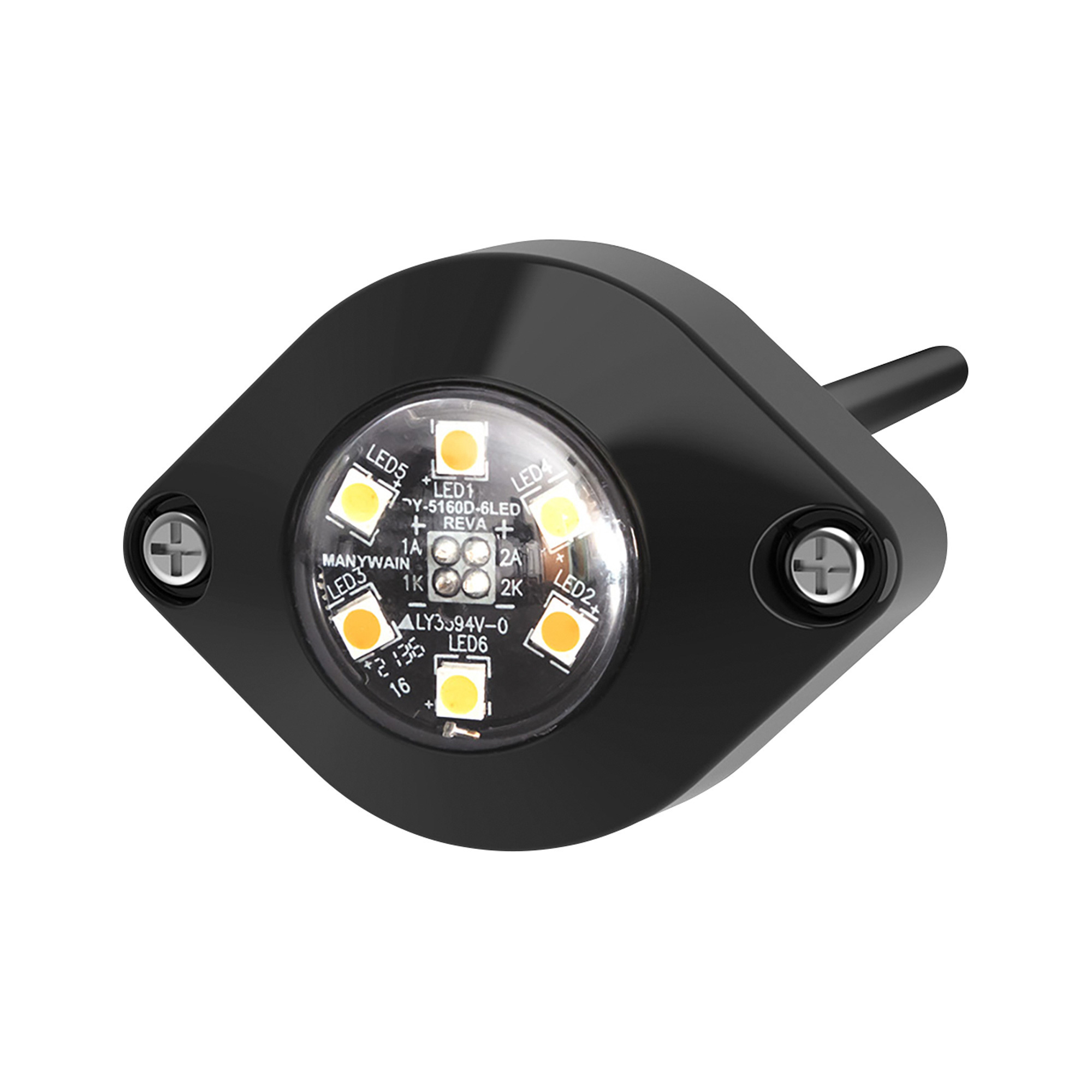 ECCO LED Warning Light, Amber/Clear, Model ED9015AW