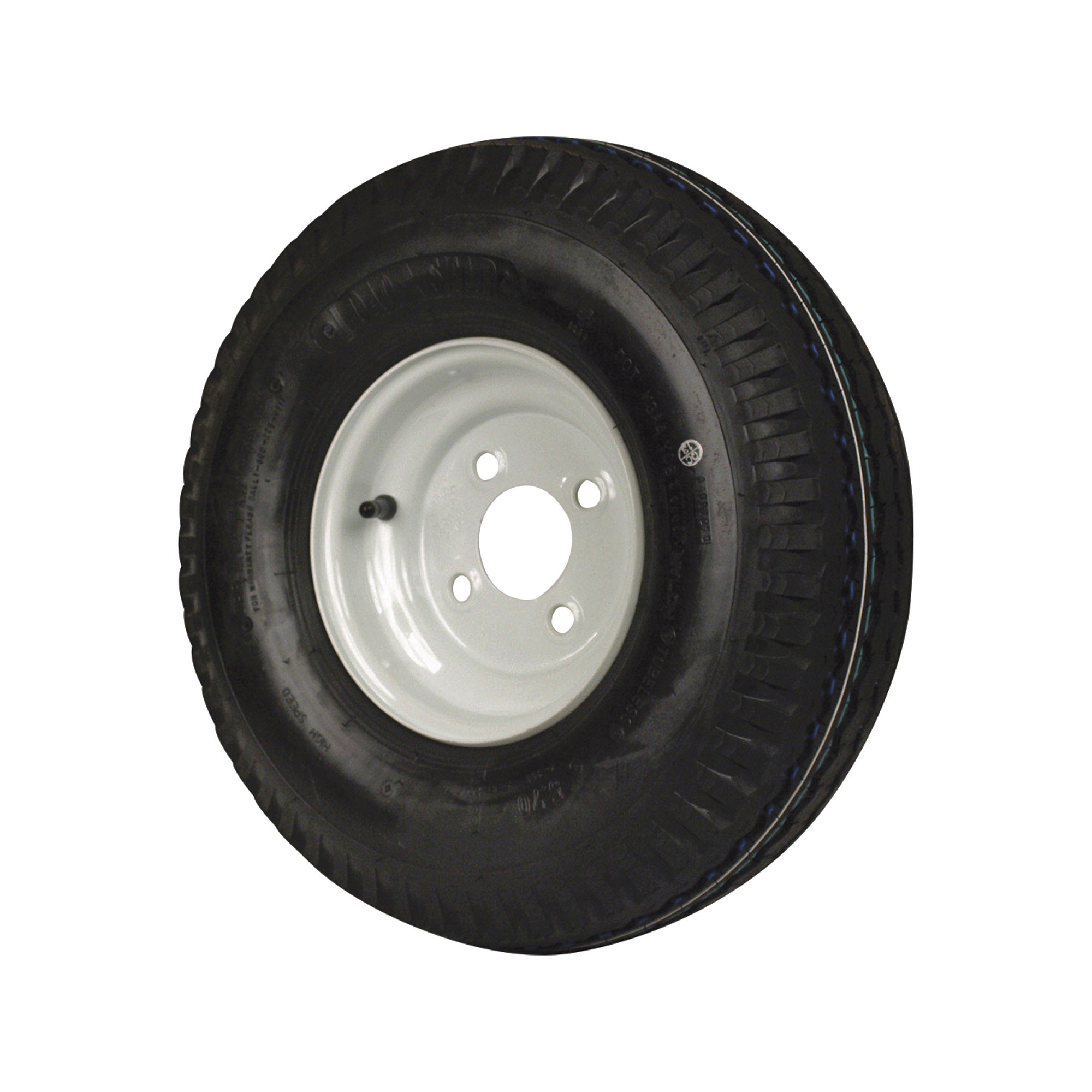Kenda 8Inch Bias-Ply Trailer Tire and Wheel Assembly â 570 x 8, 4-Hole, Load Range B, Model DM508B-4IN