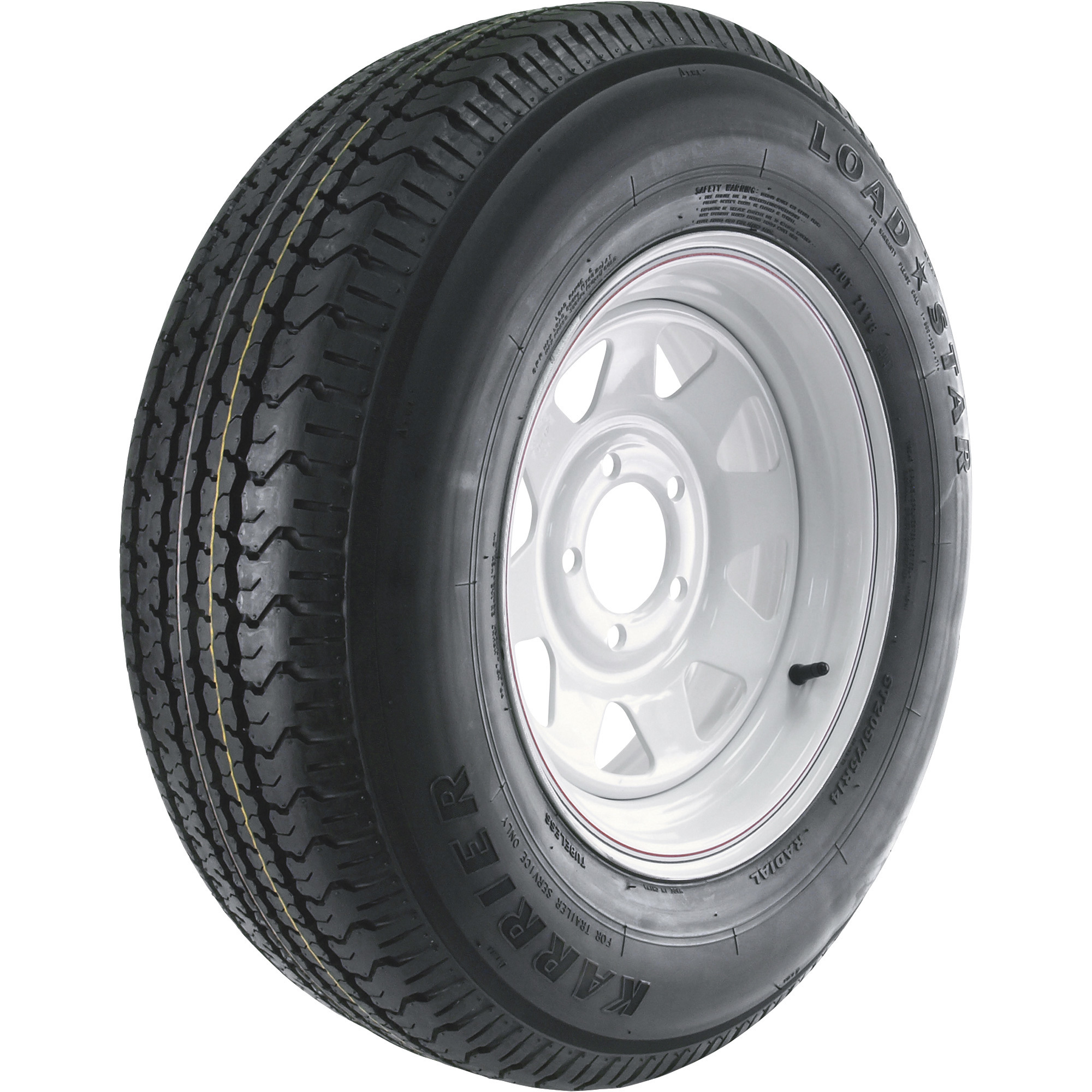 Martin Wheel Carrier Star 14Inch Radial Trailer Tire and Wheel Assembly â ST205/75R-14, 5-Hole, Load Range C, Model DM205R4C-5CIN