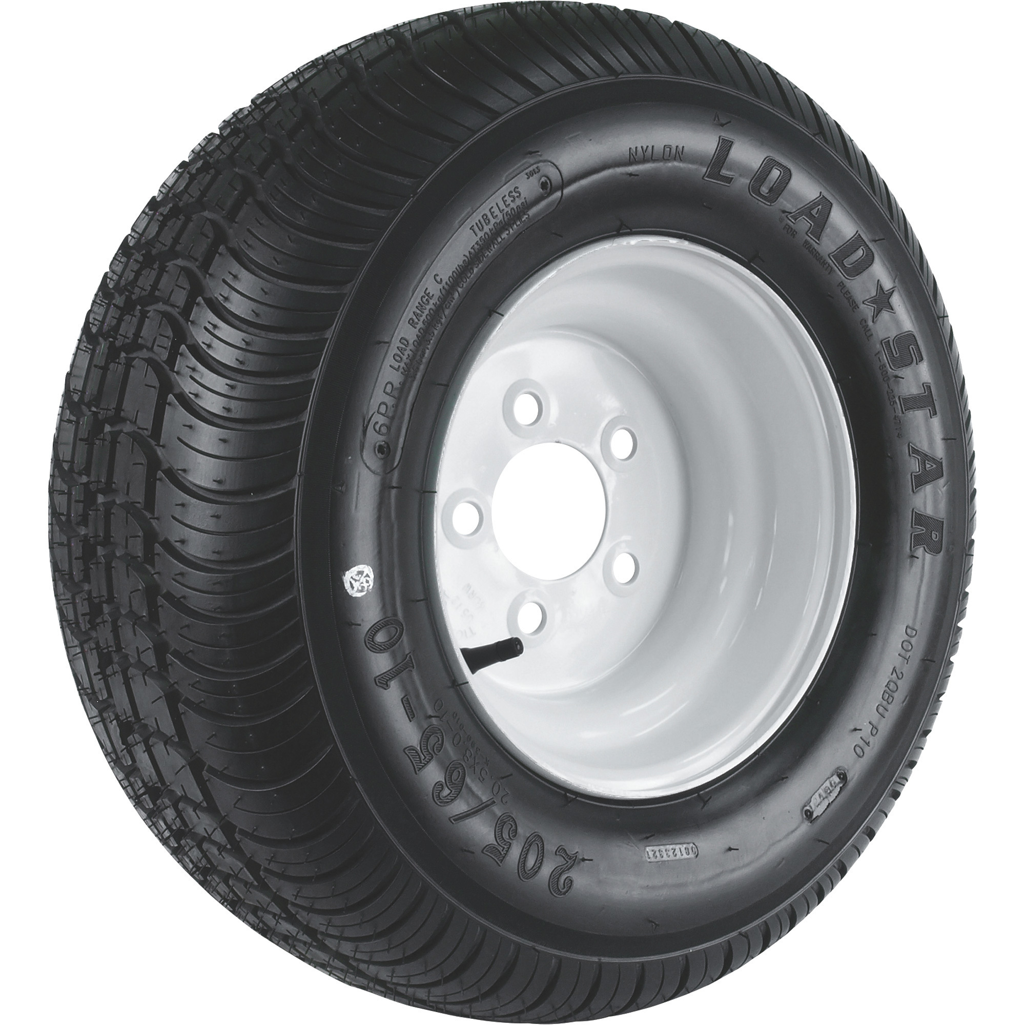 Kenda Loadstar 10Inch Bias-Ply Trailer Tire and Wheel Assembly — 205/65-10, 5-Hole, Load Range C, Model DM25610C-5IN -  Kenda Tires