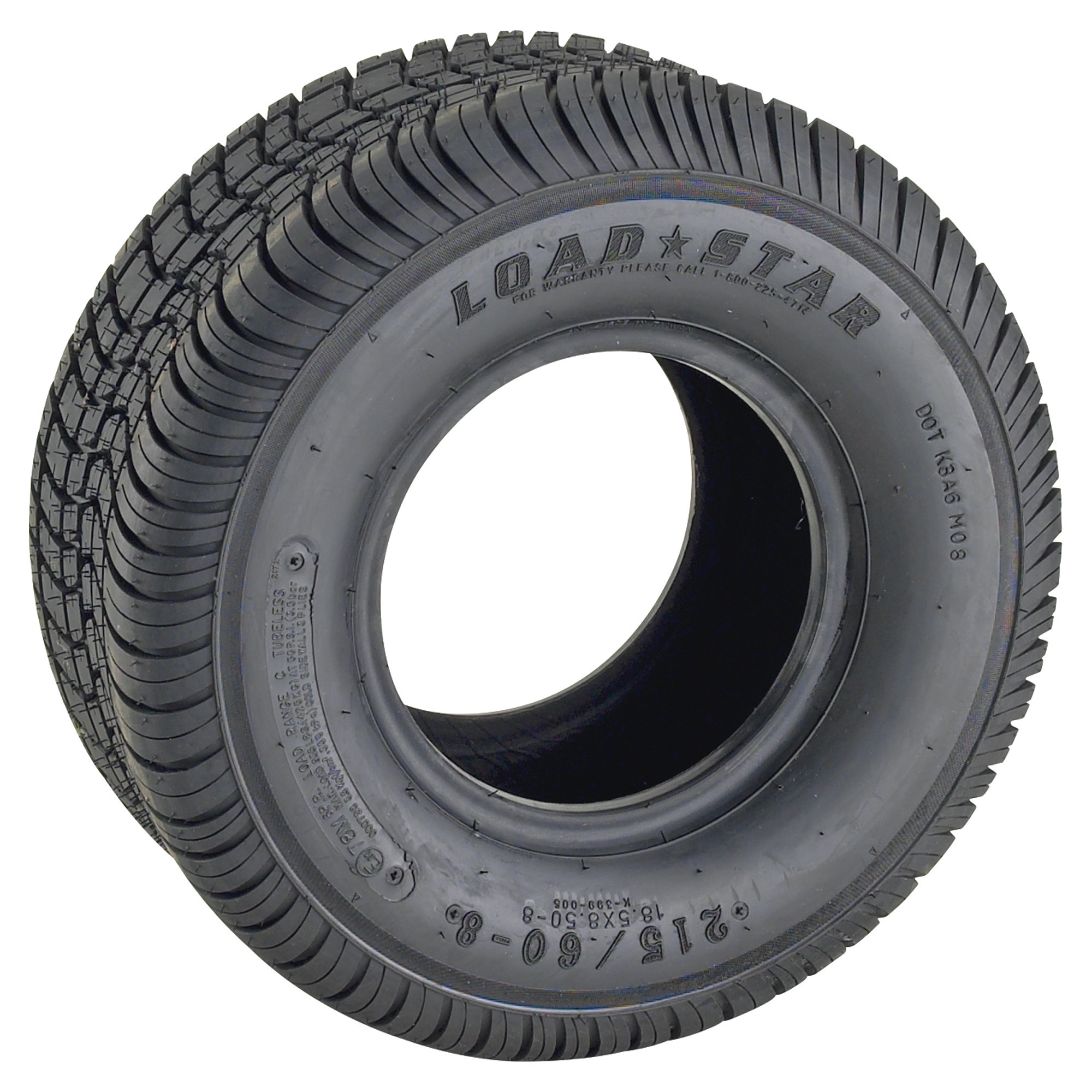 Kenda Loadstar 8Inch Bias-Ply Replacement Trailer Tire â 215/60-8, Load Range C, Model 2568C-I