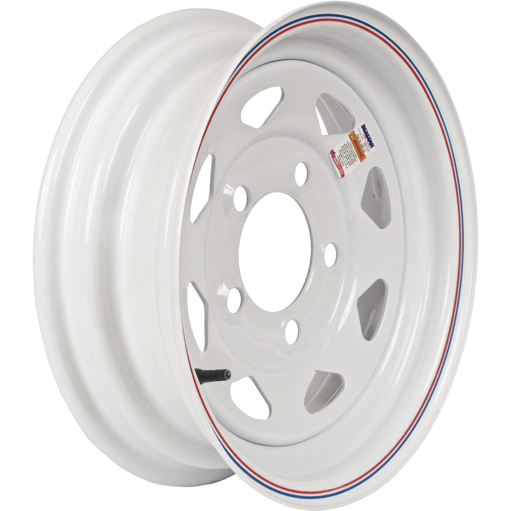 Martin Wheel 12Inch Spoked Trailer Tire Wheel â Rim Only, Fits Tire Sizes 4.80 x 12, 5.30 x 12, 5-Hole, Model R-125S-VN