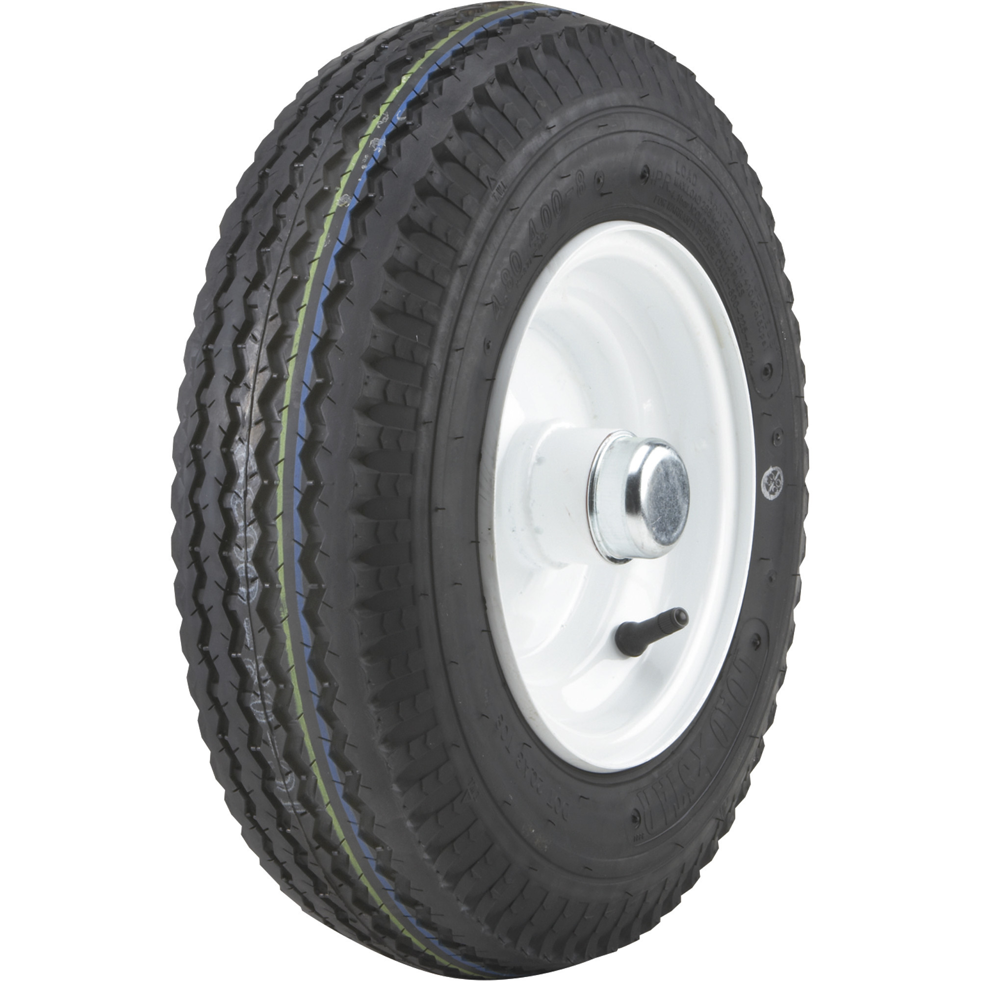 Kenda Loadstar 8Inch Bias-Ply Trailer Tire and Wheel Assembly with Integral Hub â 15 x 4.80 x 8, 1-Hole, Load Range A, Model HS408B-1I(A)