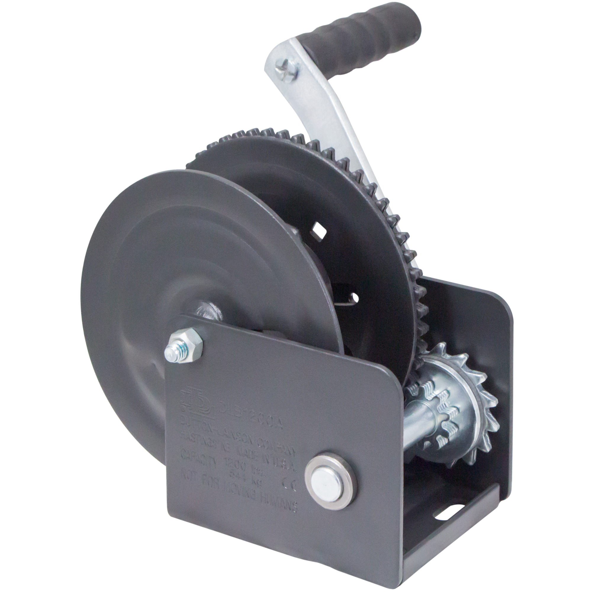 Dutton-Lainson Single Speed Hand Winch with Automatic Brake, 1200-Lb. Capacity, Model DLB1200A