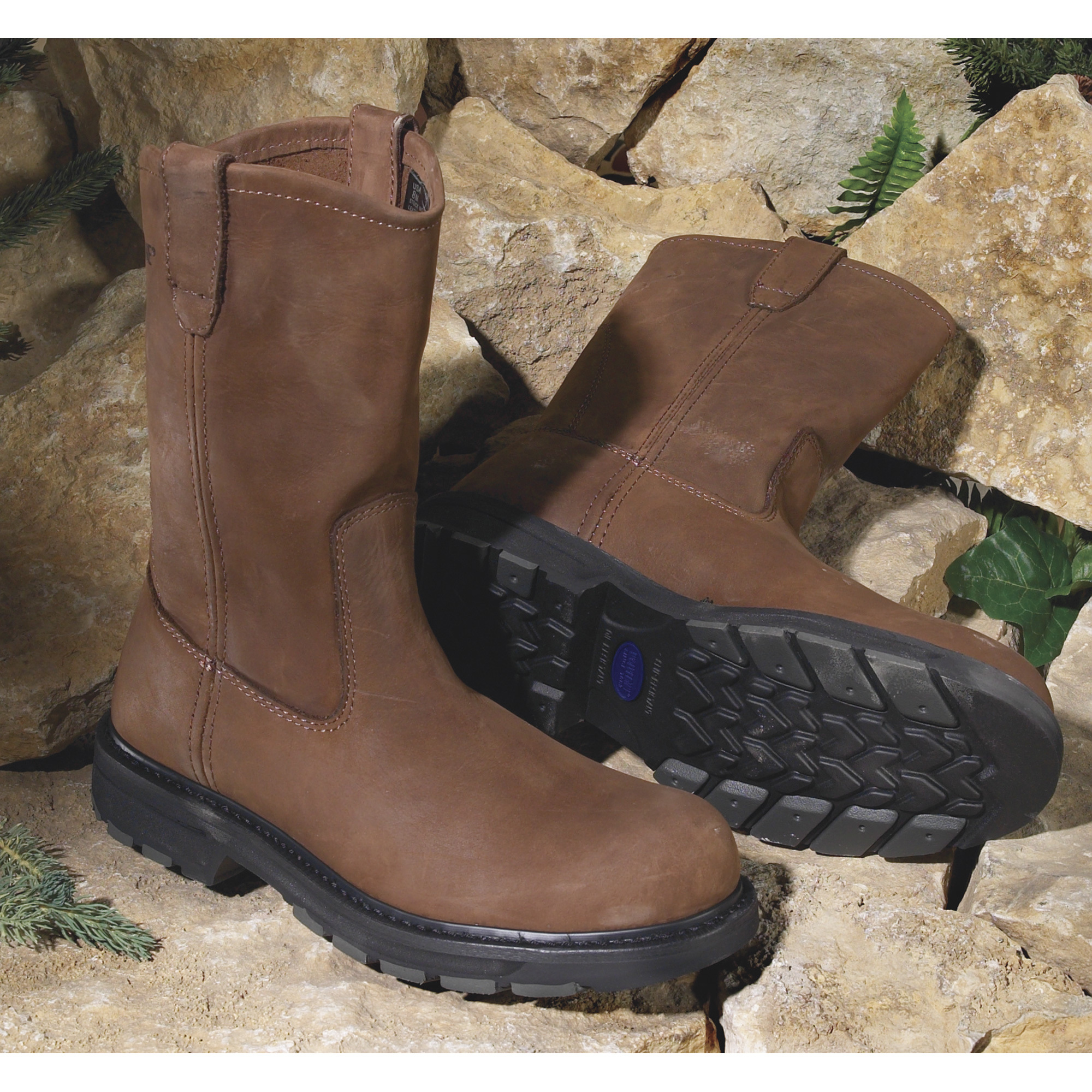 Wolverine Men's Wellington 10Inch Slip-Resistant Steel Toe Boots - Size 7, Model W04707